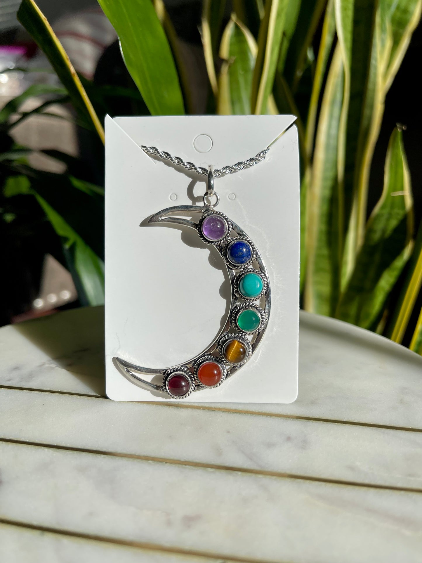 Chakra Moon Pendant