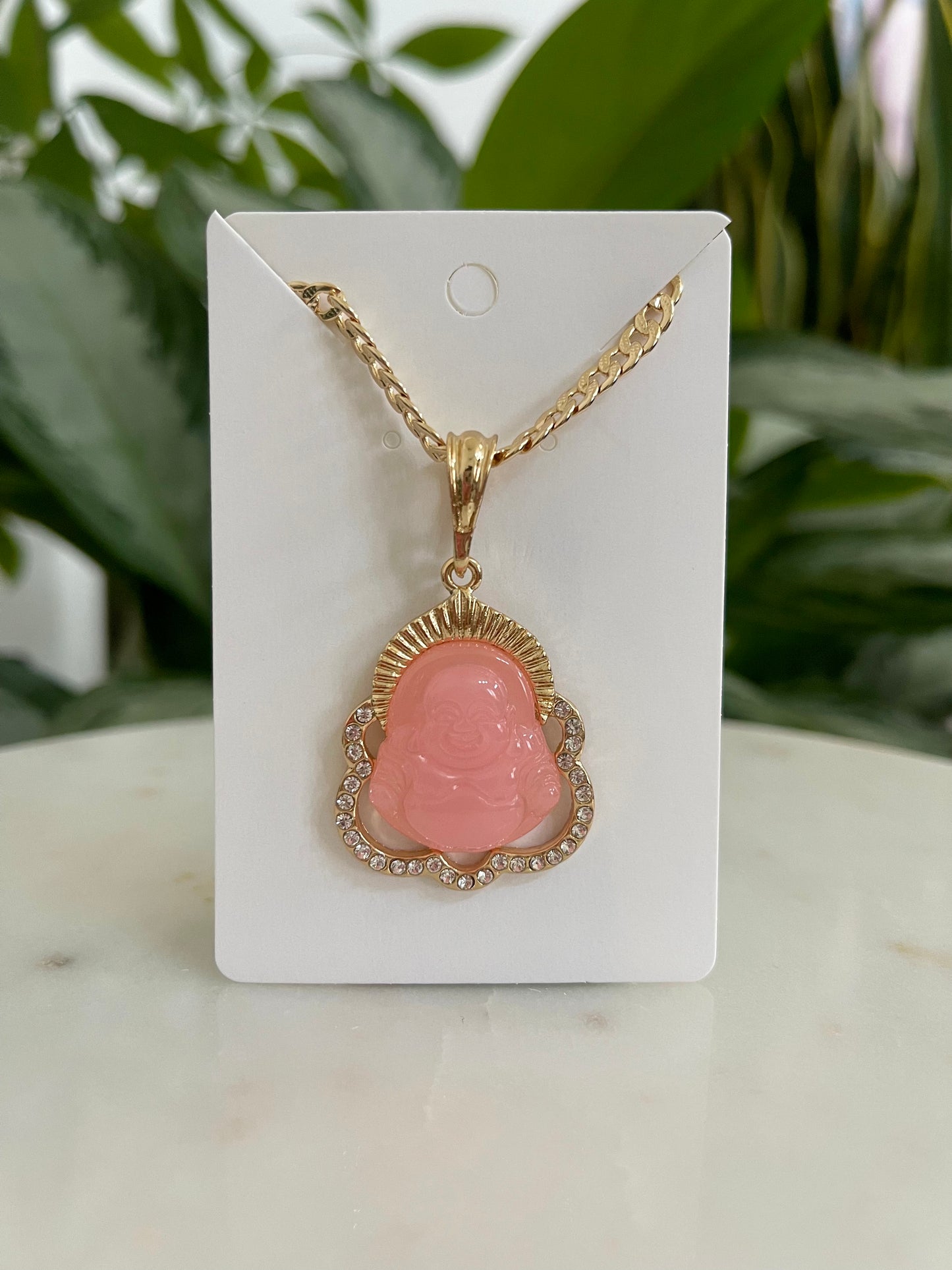 Pink Buddha Necklace