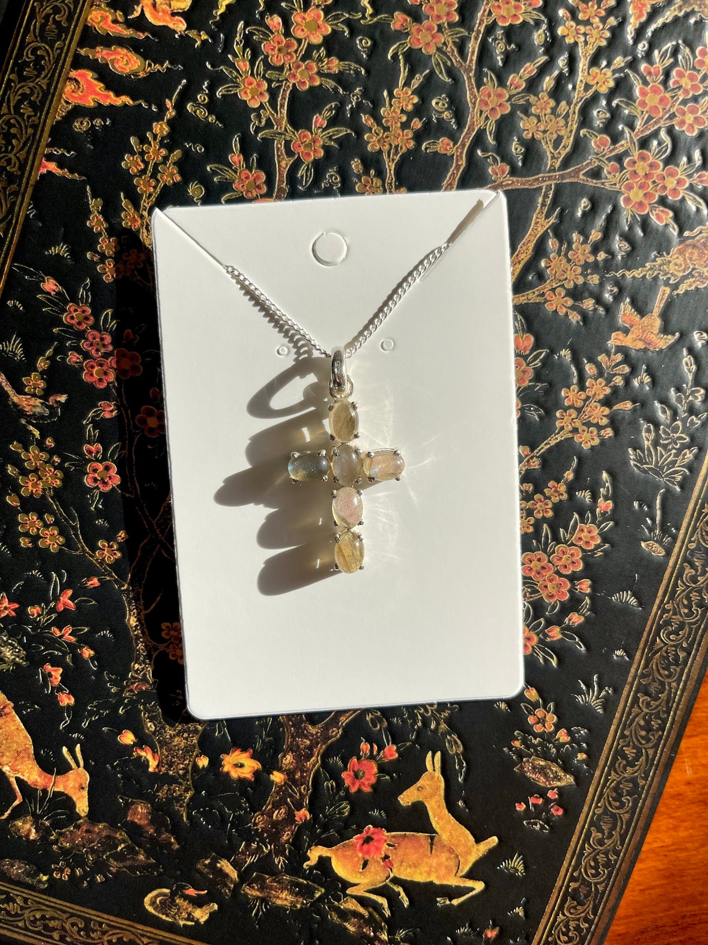 Labradorite Cross Necklace