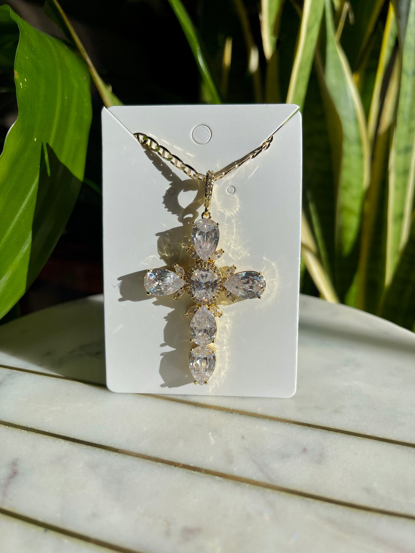 Iced Out Cross in Gold