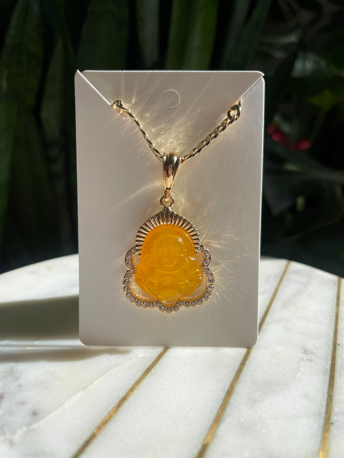 Yellow Buddha Necklace