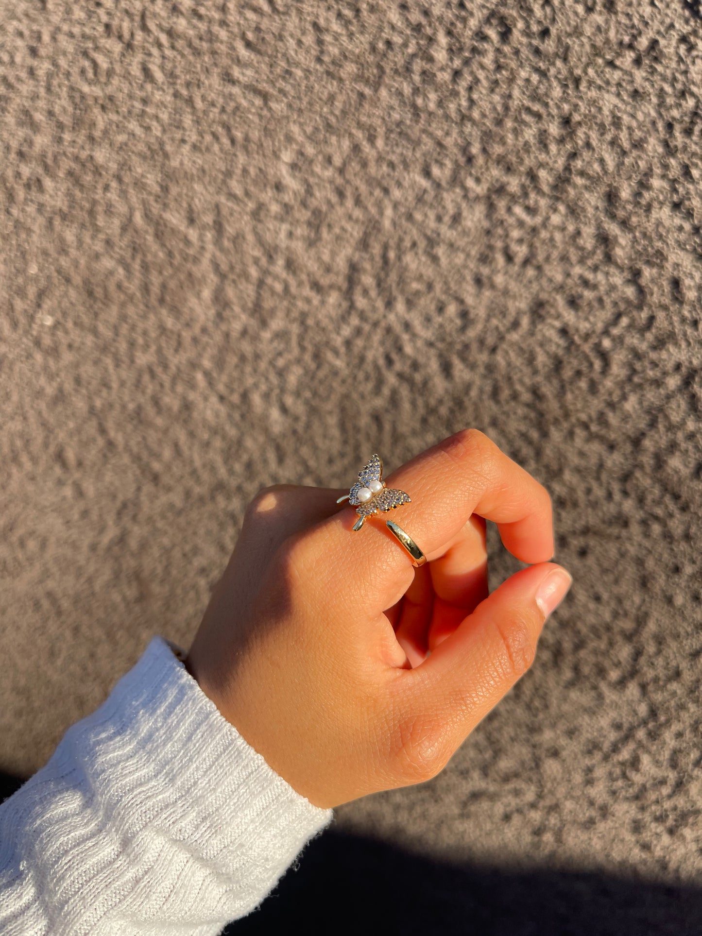 Gold Butterfly Ring