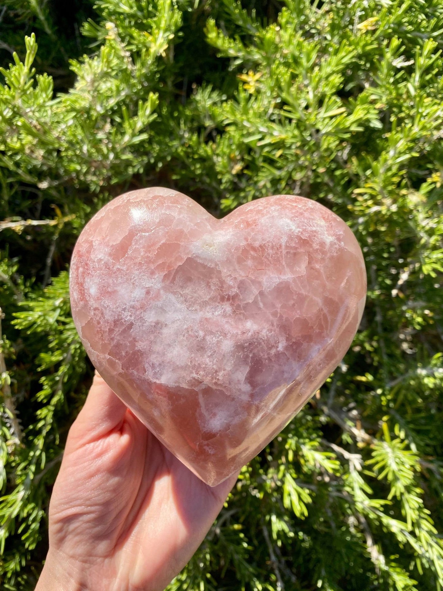 Strawberry Calcite Heart 2 lbs 3.2 oz