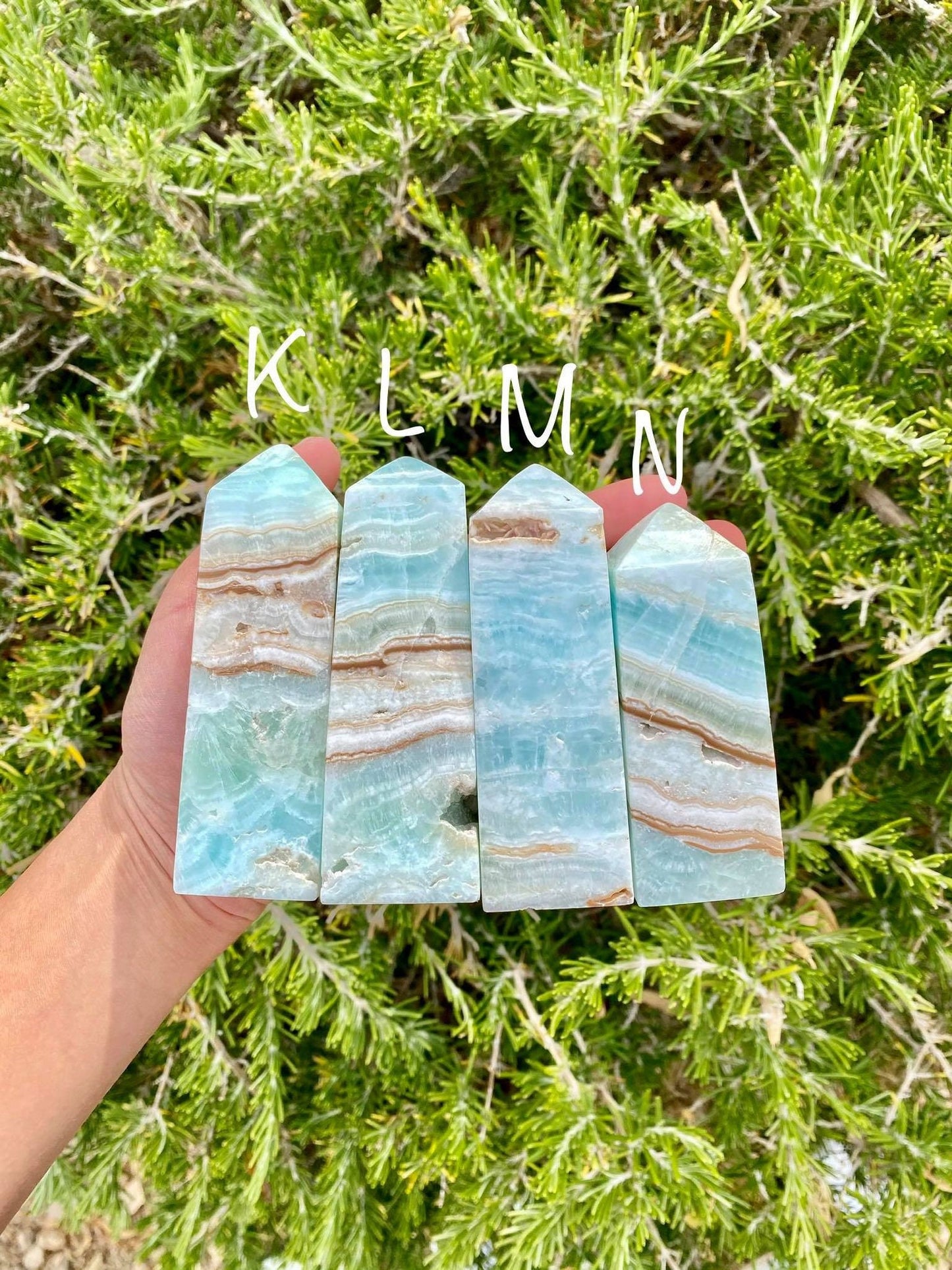 Blue Caribbean Calcite Towers
