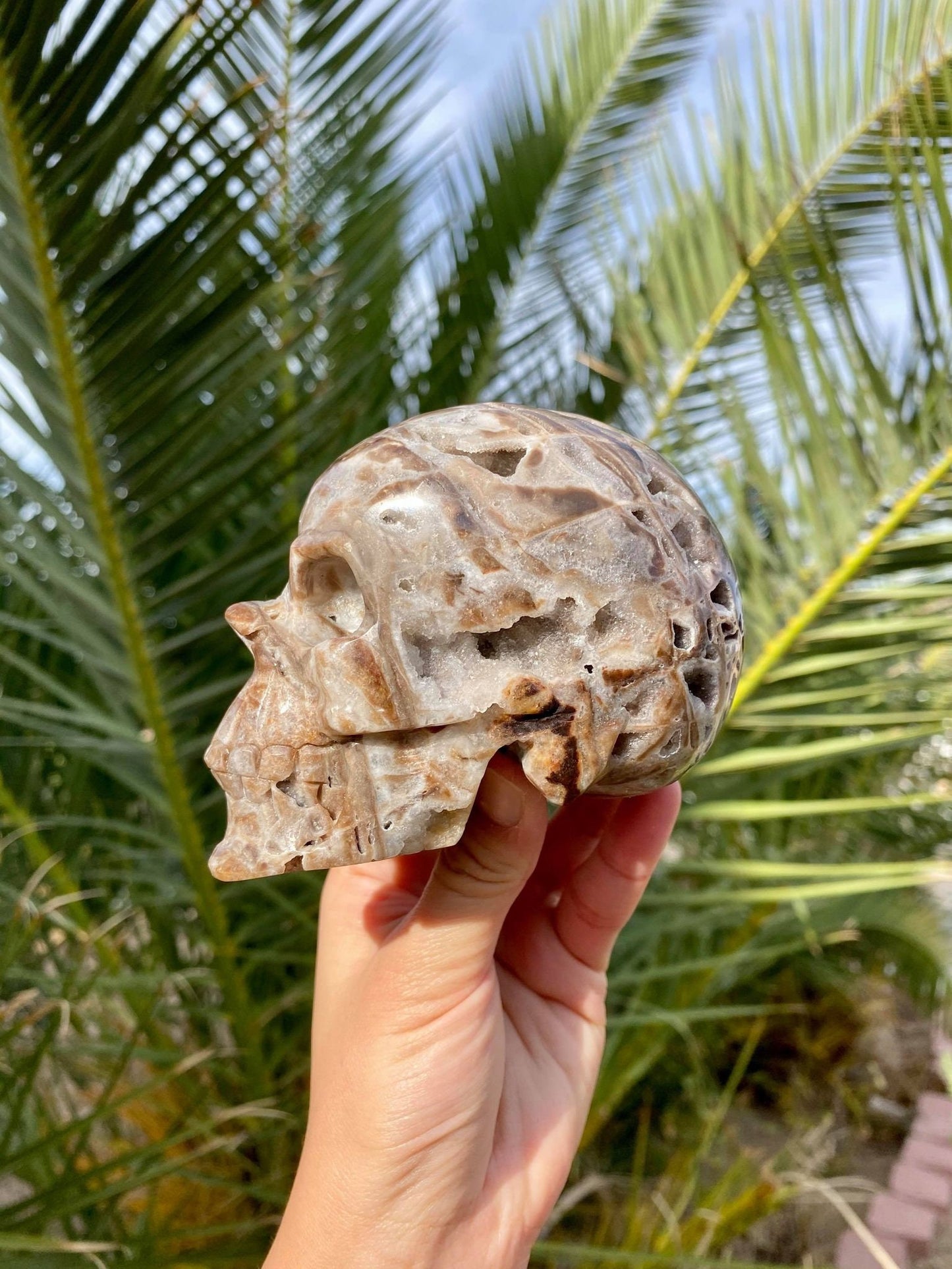 Sphalerite Skull with Beautiful Druzy 1 lb 6 oz