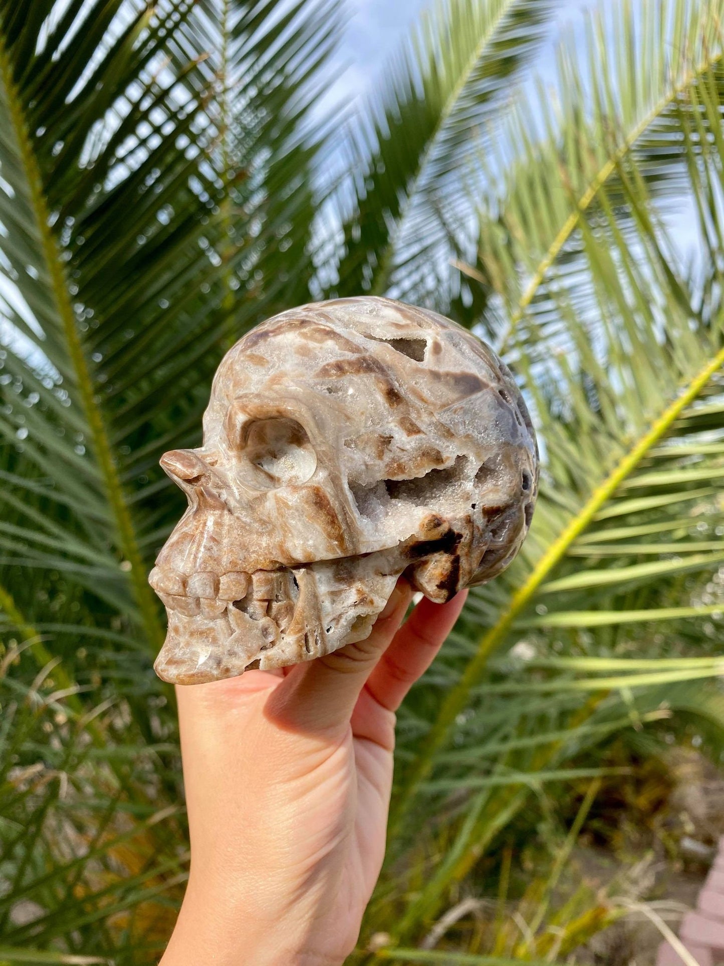 Sphalerite Skull with Beautiful Druzy 1 lb 6 oz