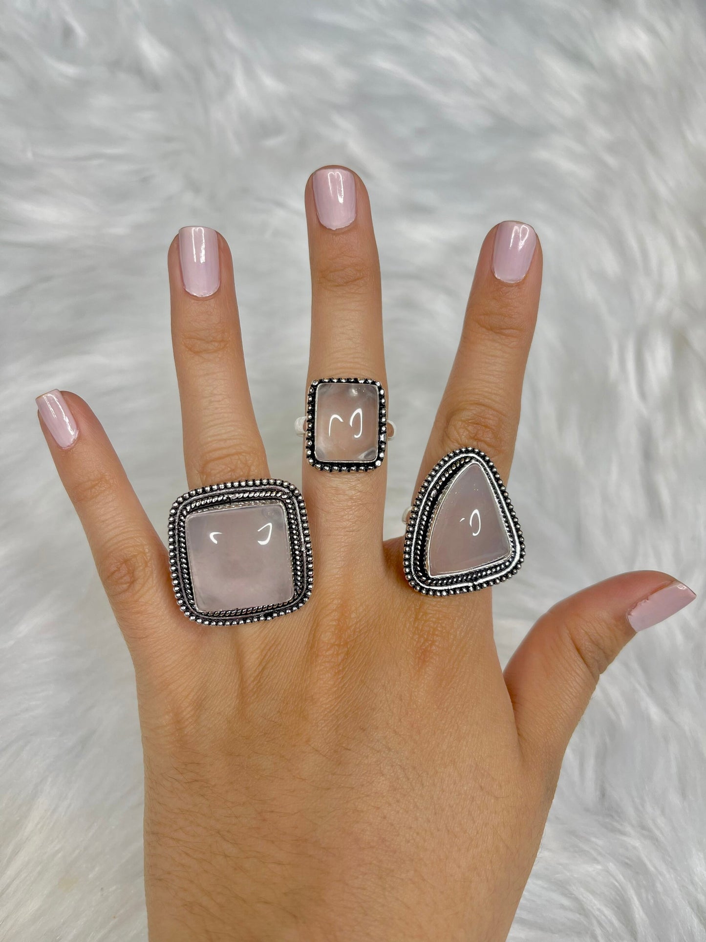 Rose Quartz Rings