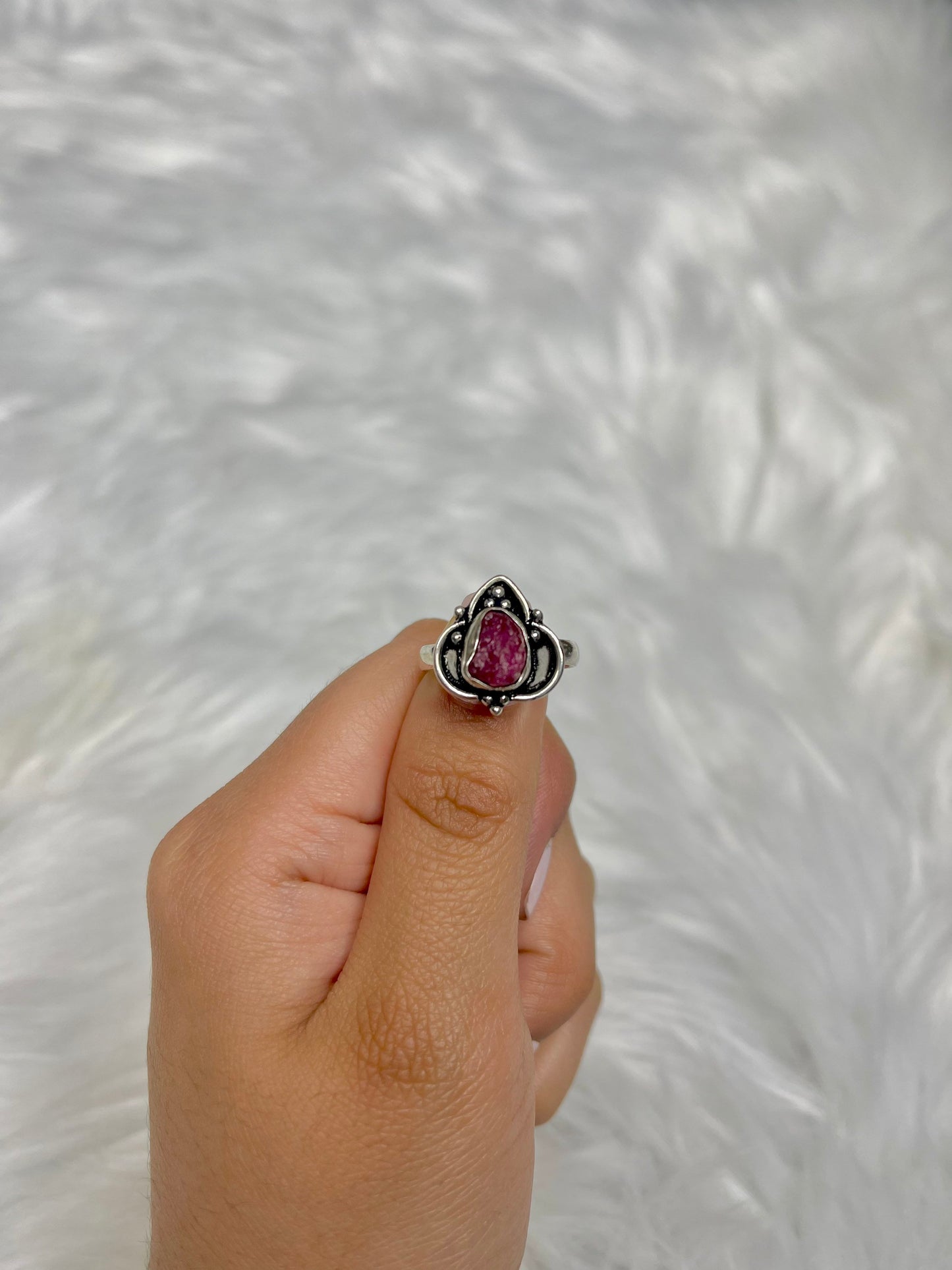 Ruby Rough Stone Ring