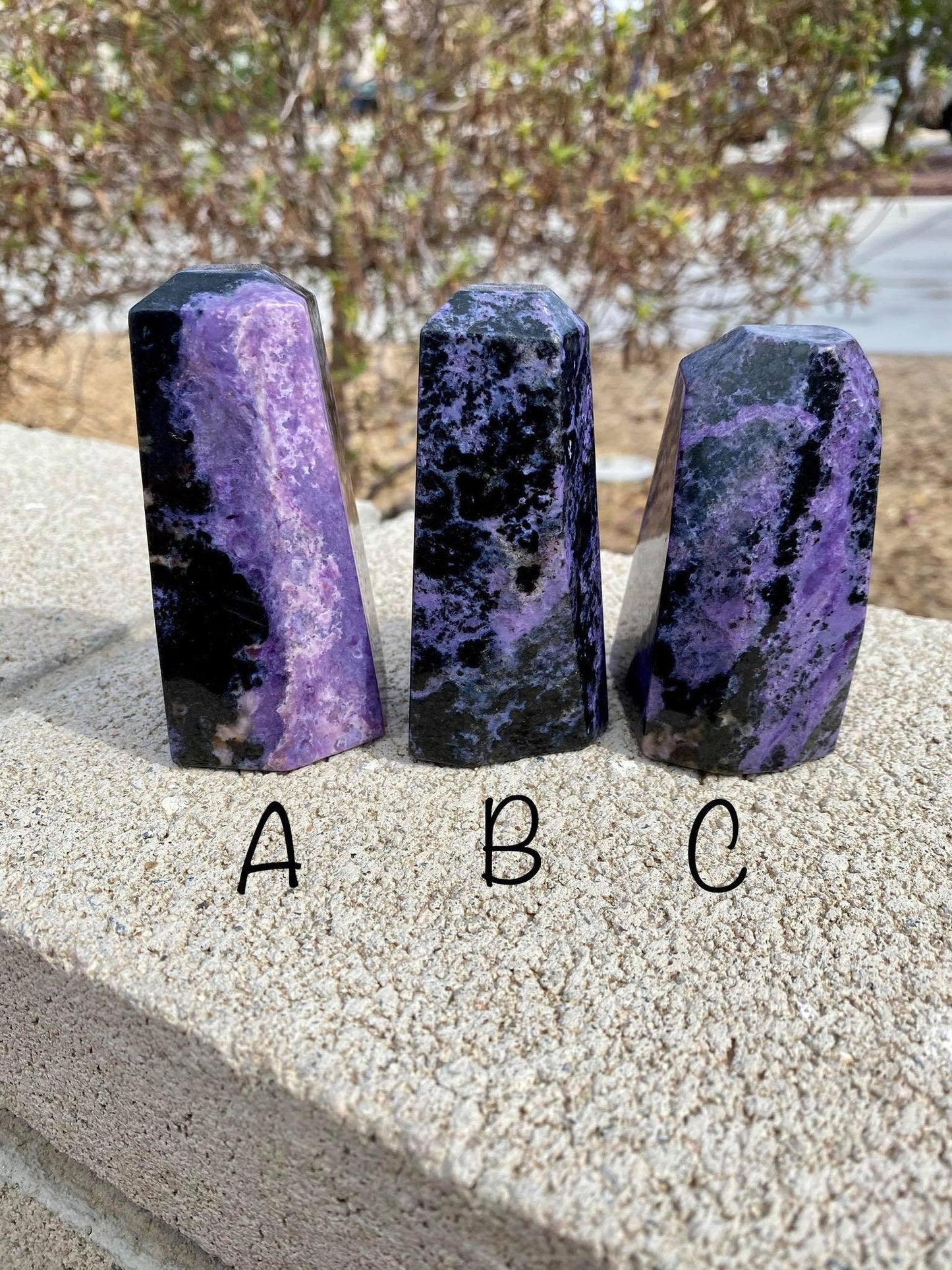 Charoite High Quality Chunky Towers