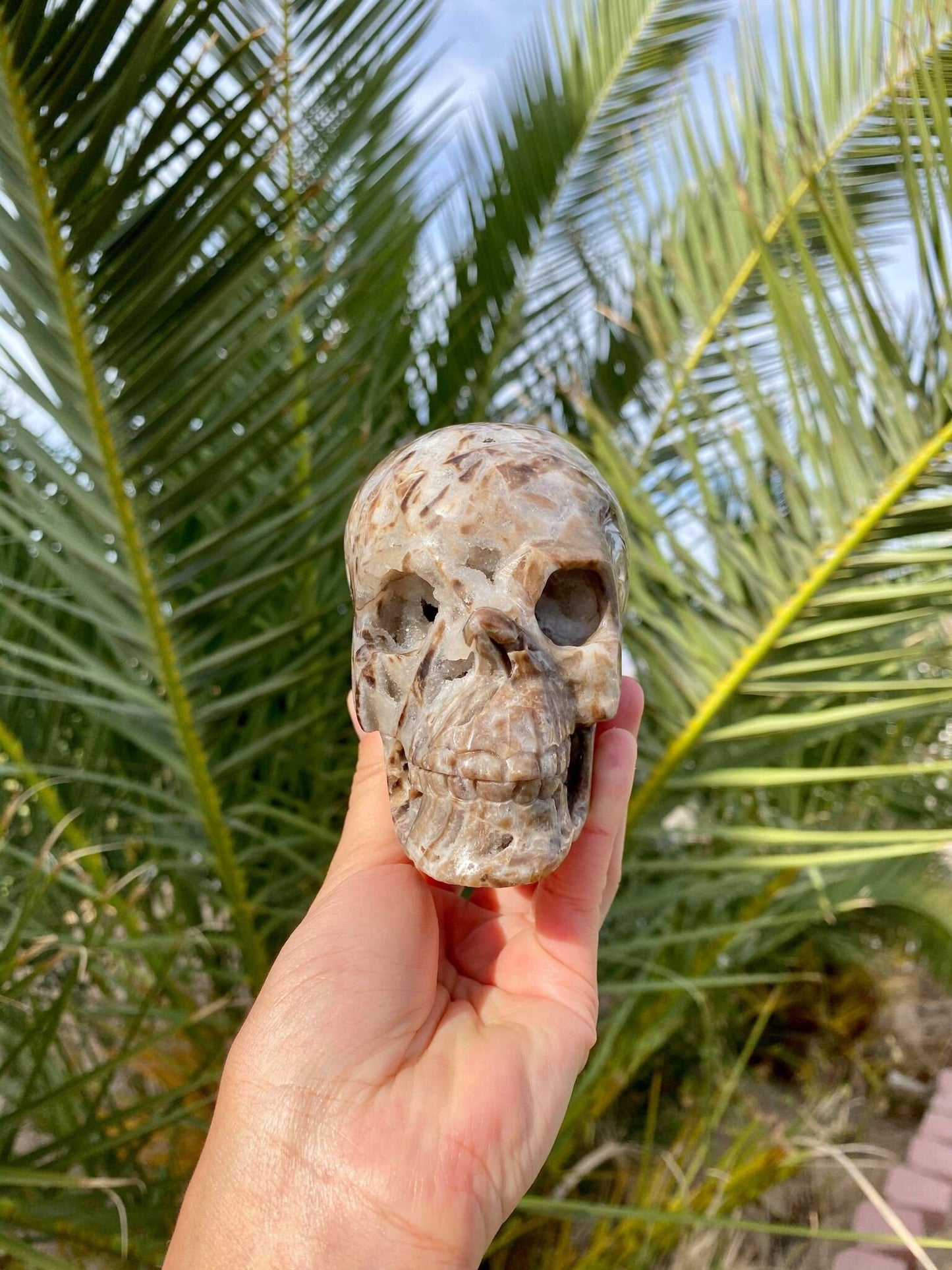 Sphalerite Skull with Beautiful Druzy 1 lb 6 oz