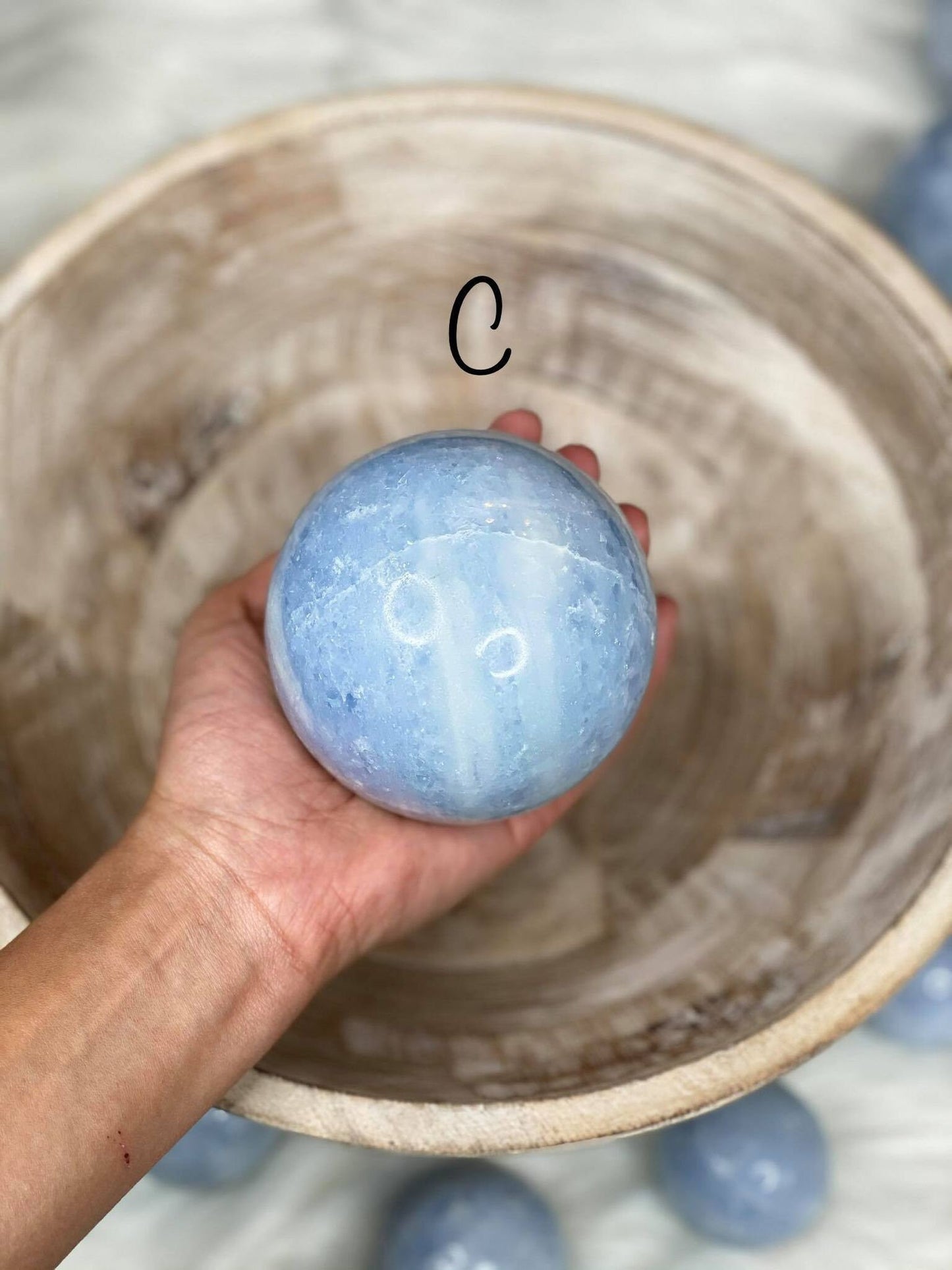 Big Blue Calcite Spheres 1 lb - 2 lbs