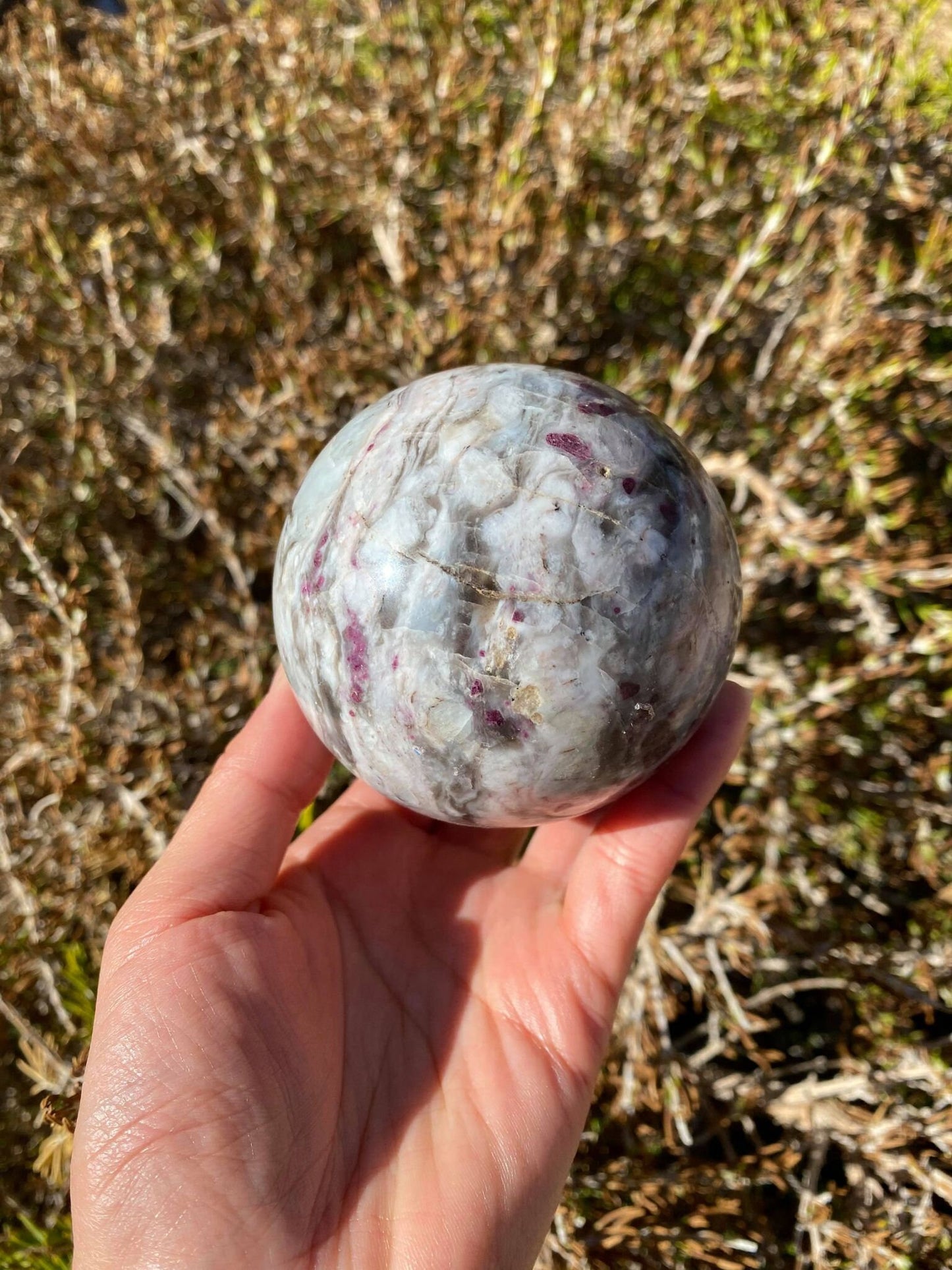 Pink Tourmaline Sphere 1 lb 4.3 oz