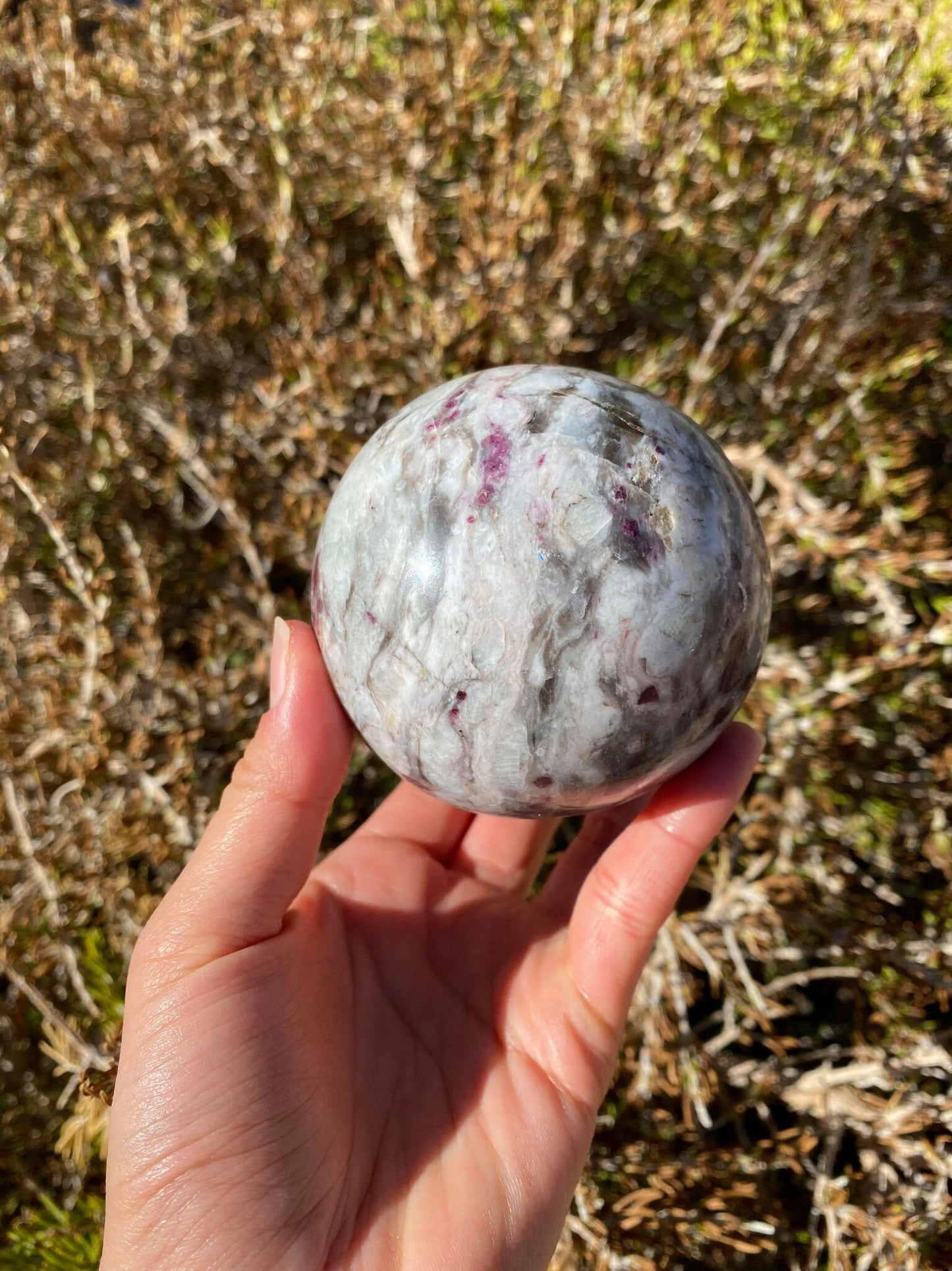 Pink Tourmaline Sphere 1 lb 4.3 oz