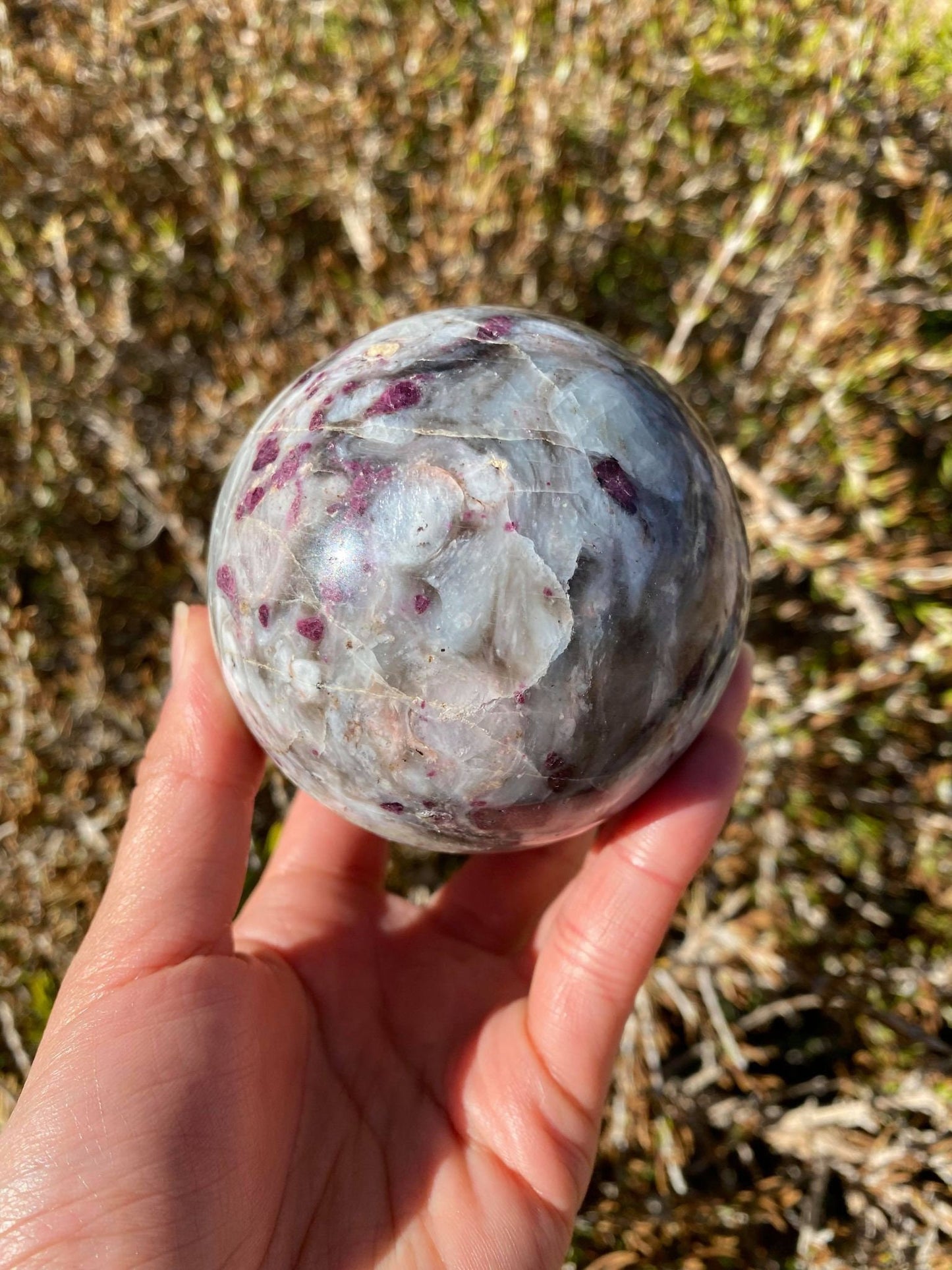 Pink Tourmaline Sphere 1 lb 4.3 oz