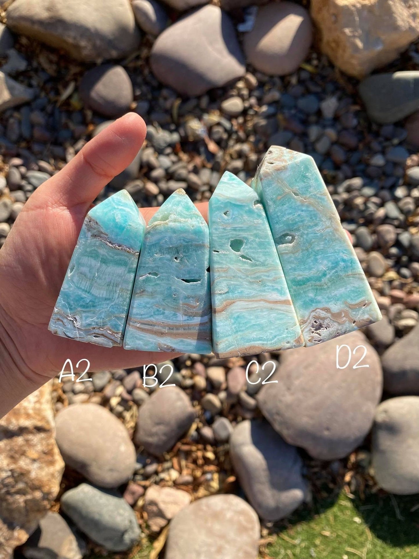 Blue Aragonite Towers