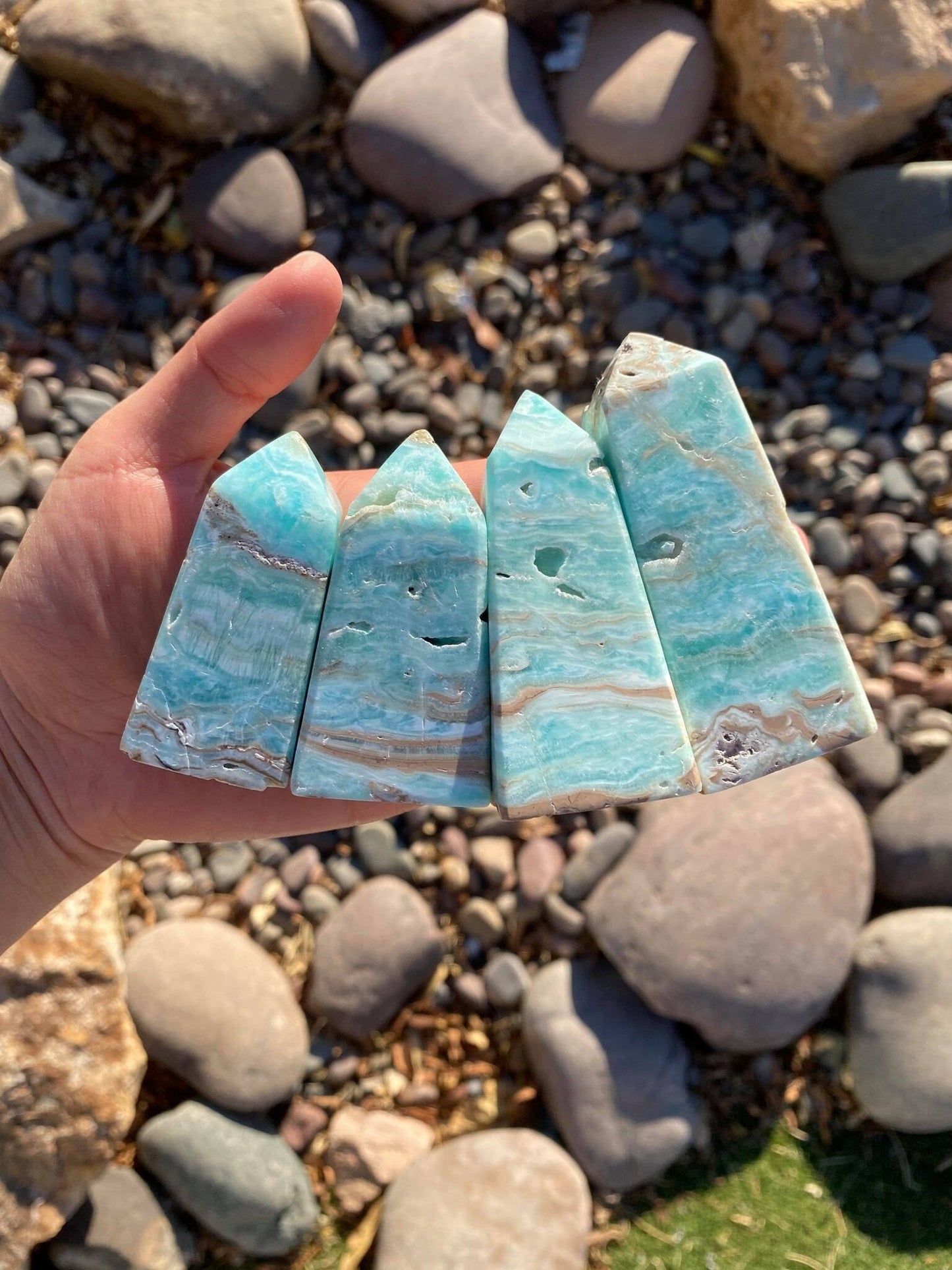 Blue Aragonite Towers