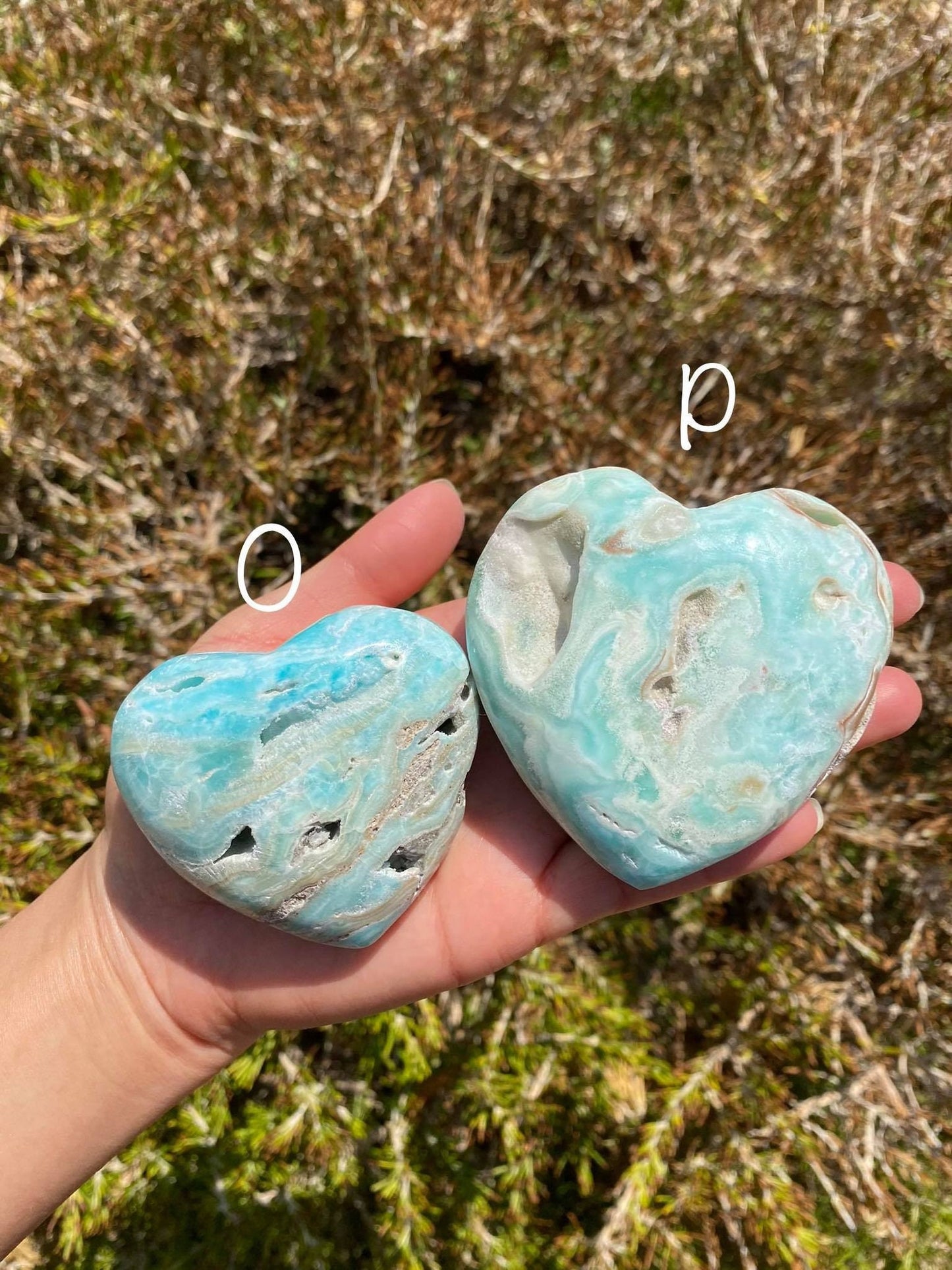 Blue Aragonite Heart
