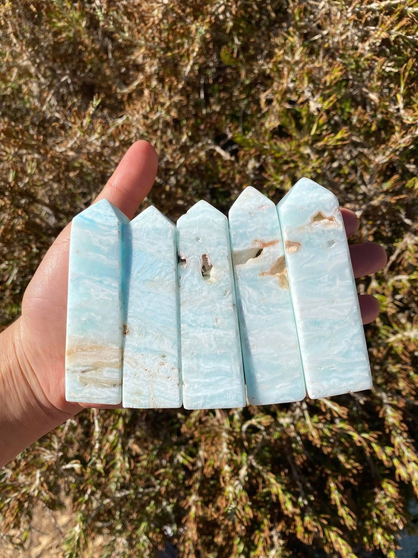 Blue Caribbean Calcite Towers