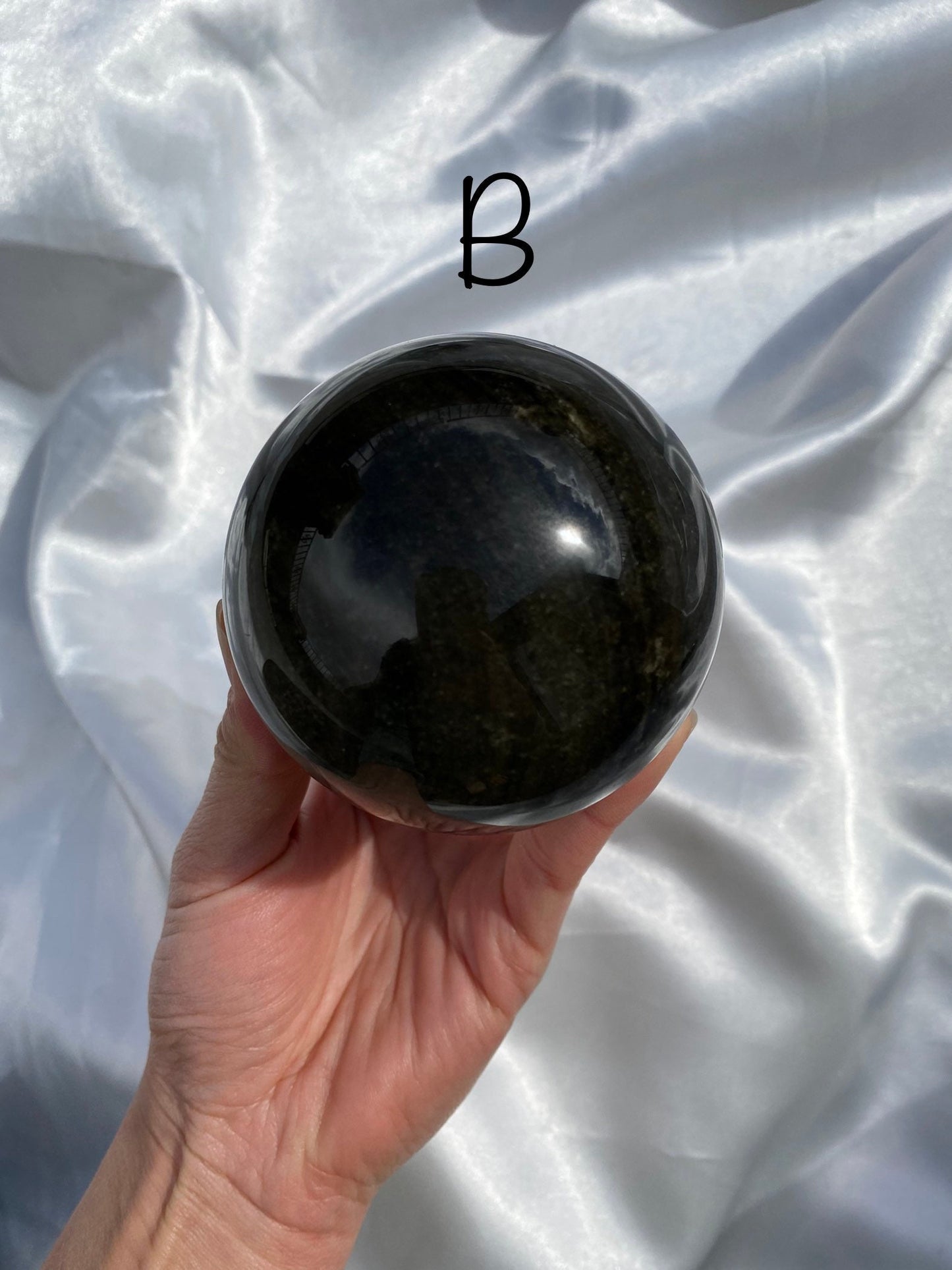 Gold Sheen Obsidian Spheres