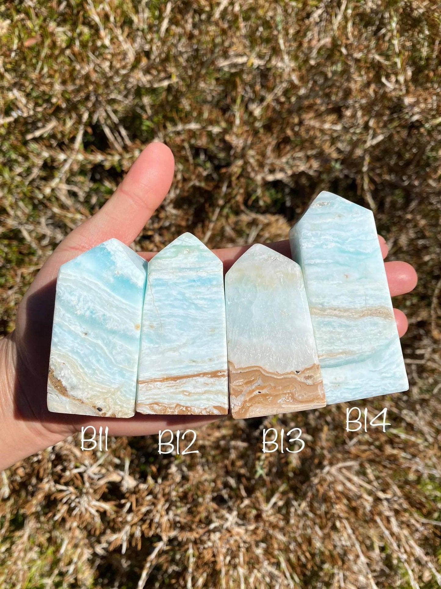 Blue Caribbean Calcite Towers