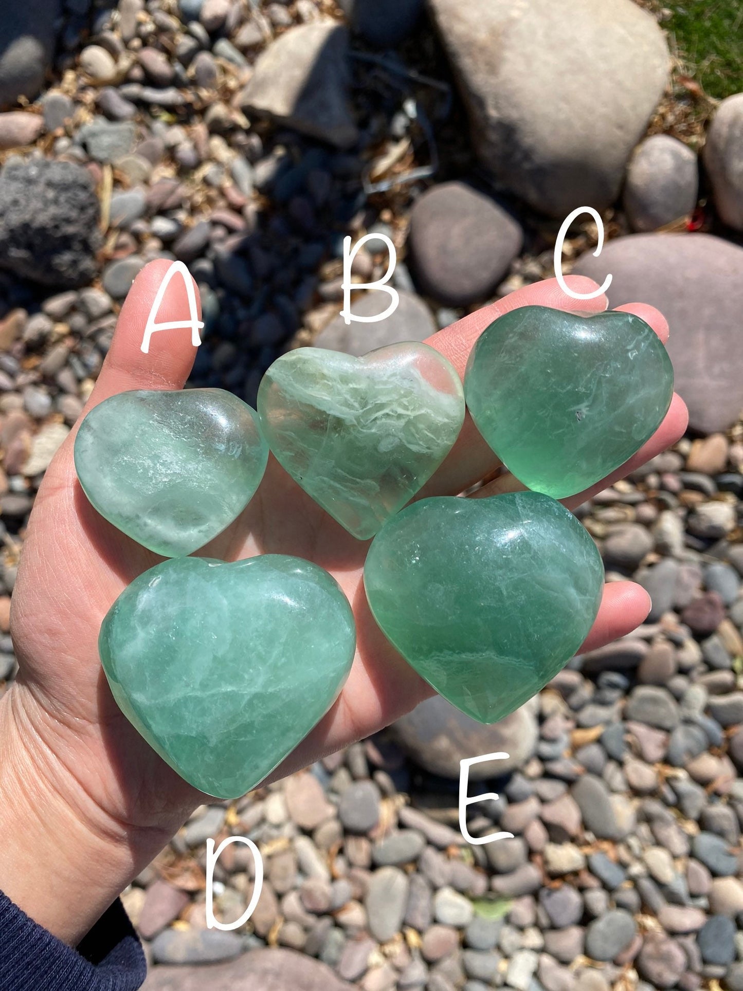 Green Fluorite Heart