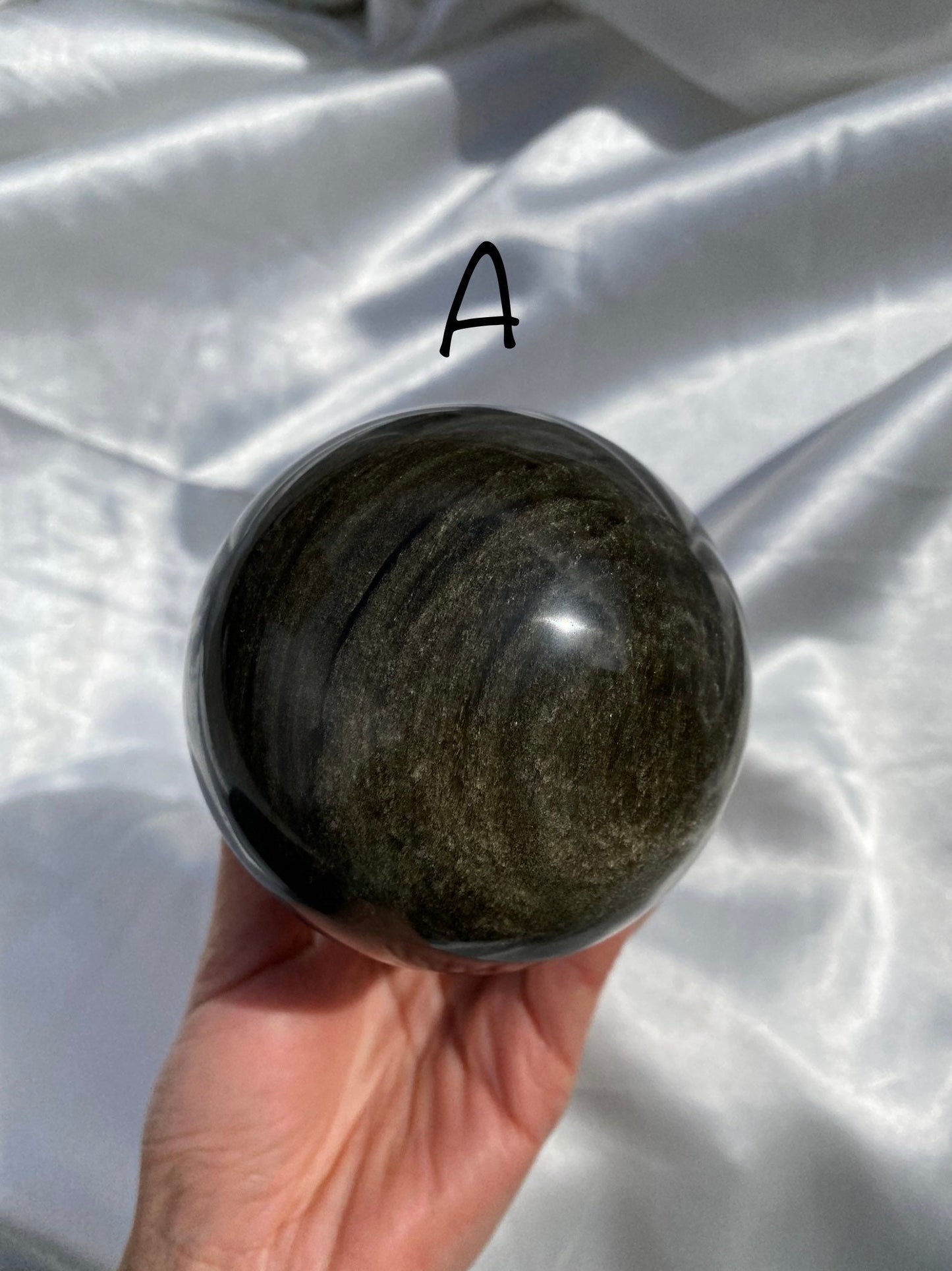 Gold Sheen Obsidian Spheres