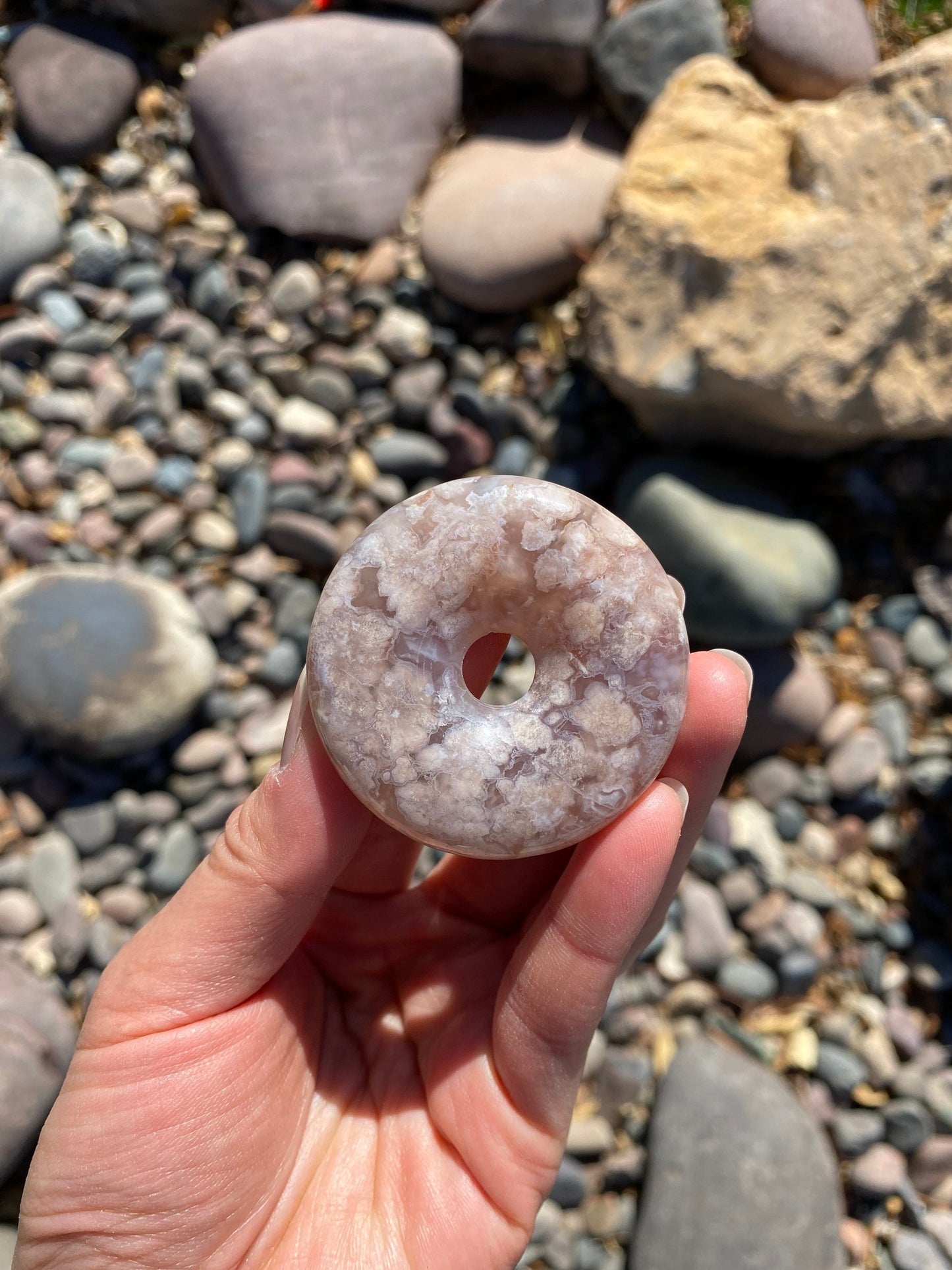 Flower Agate Donuts