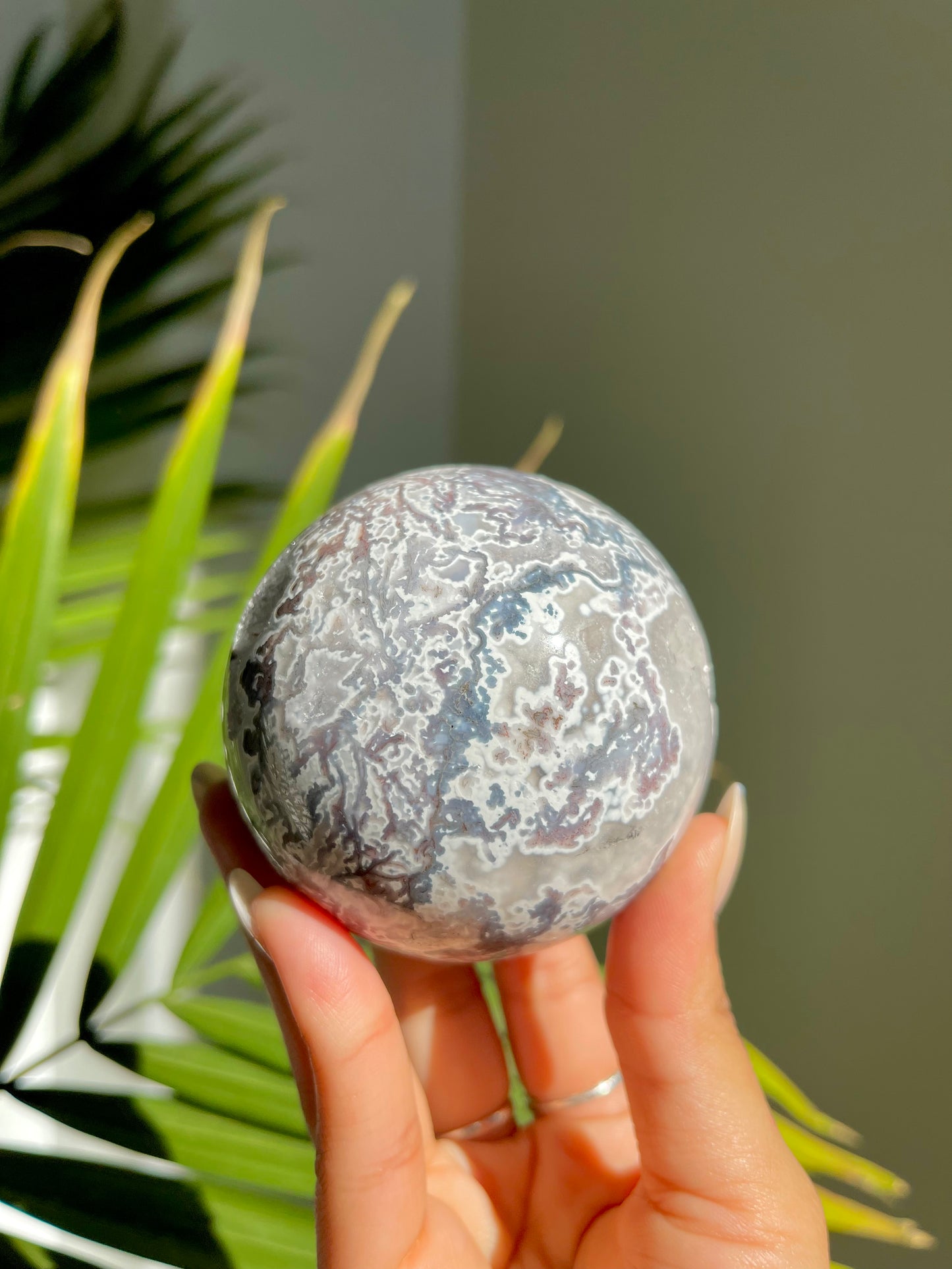 Purple Moss Agate Sphere