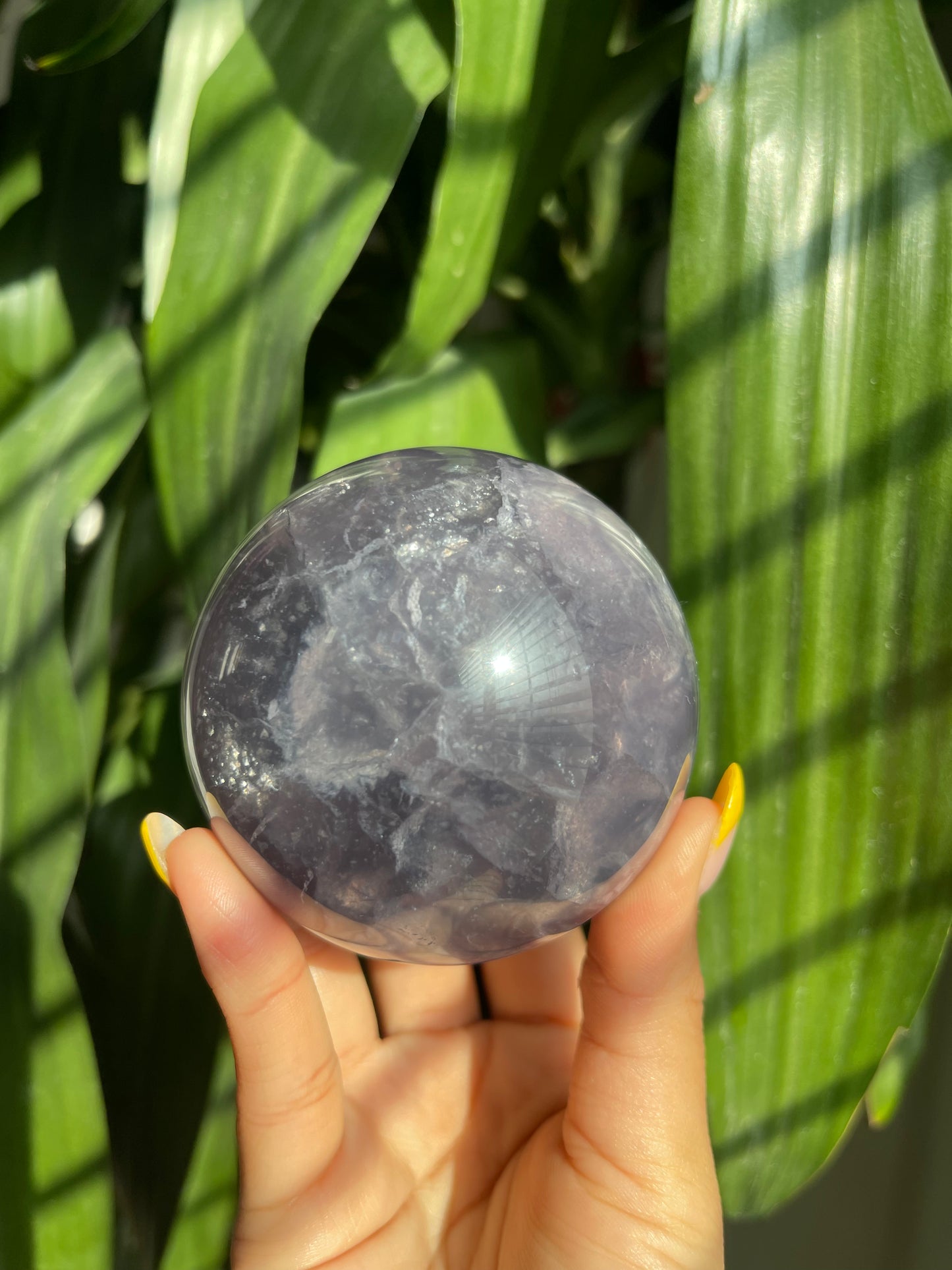 Purple Fluorite Sphere W/ Mica