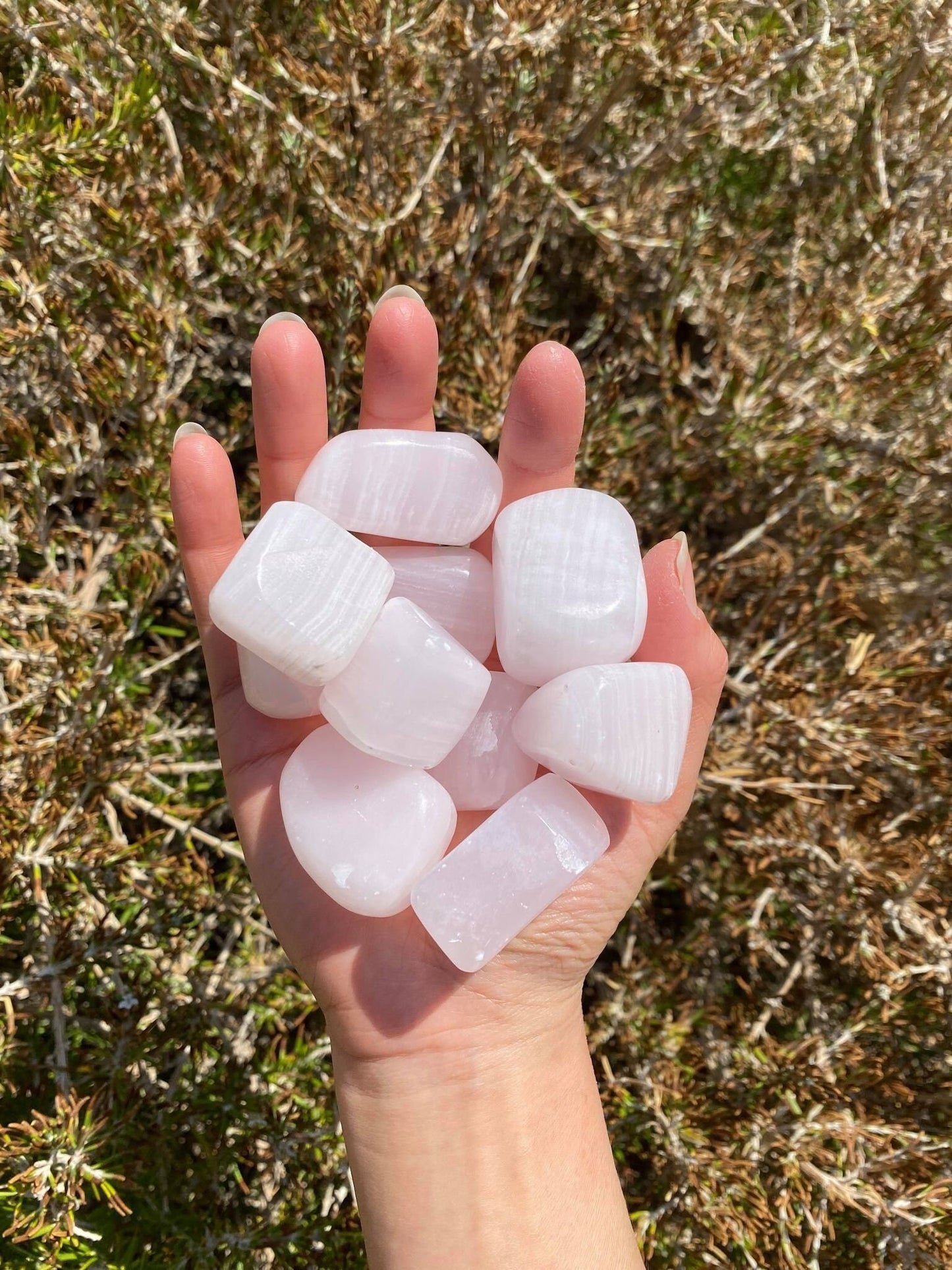 Pink Mangano Calcite Tumble Stone