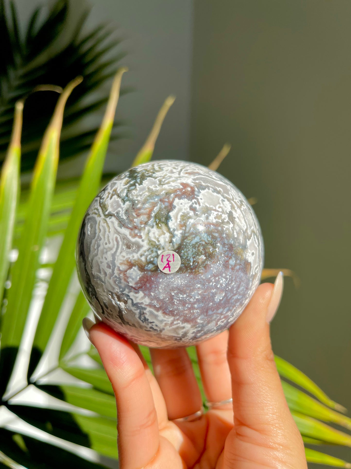 Purple Moss Agate Sphere