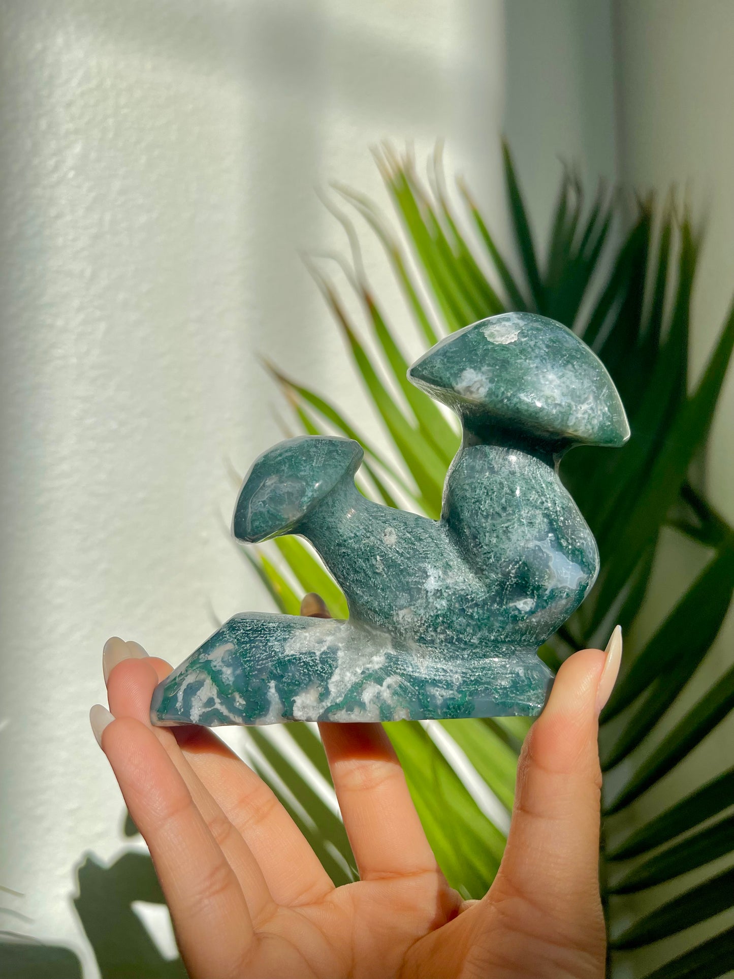 Moss Agate Mushroom