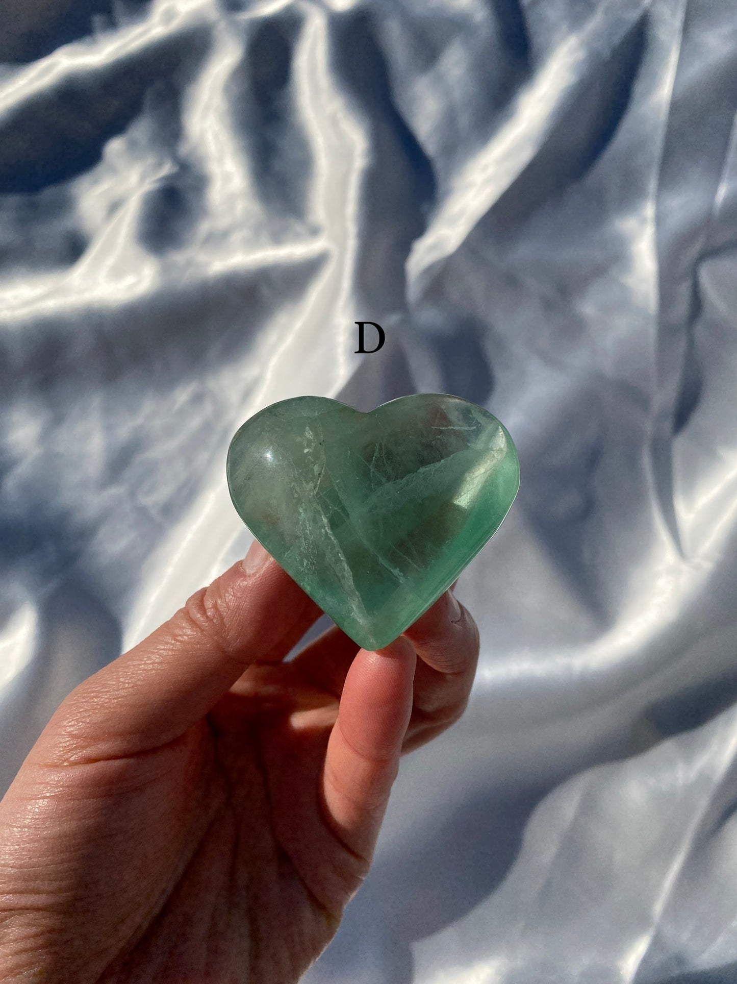 Green Fluorite Heart
