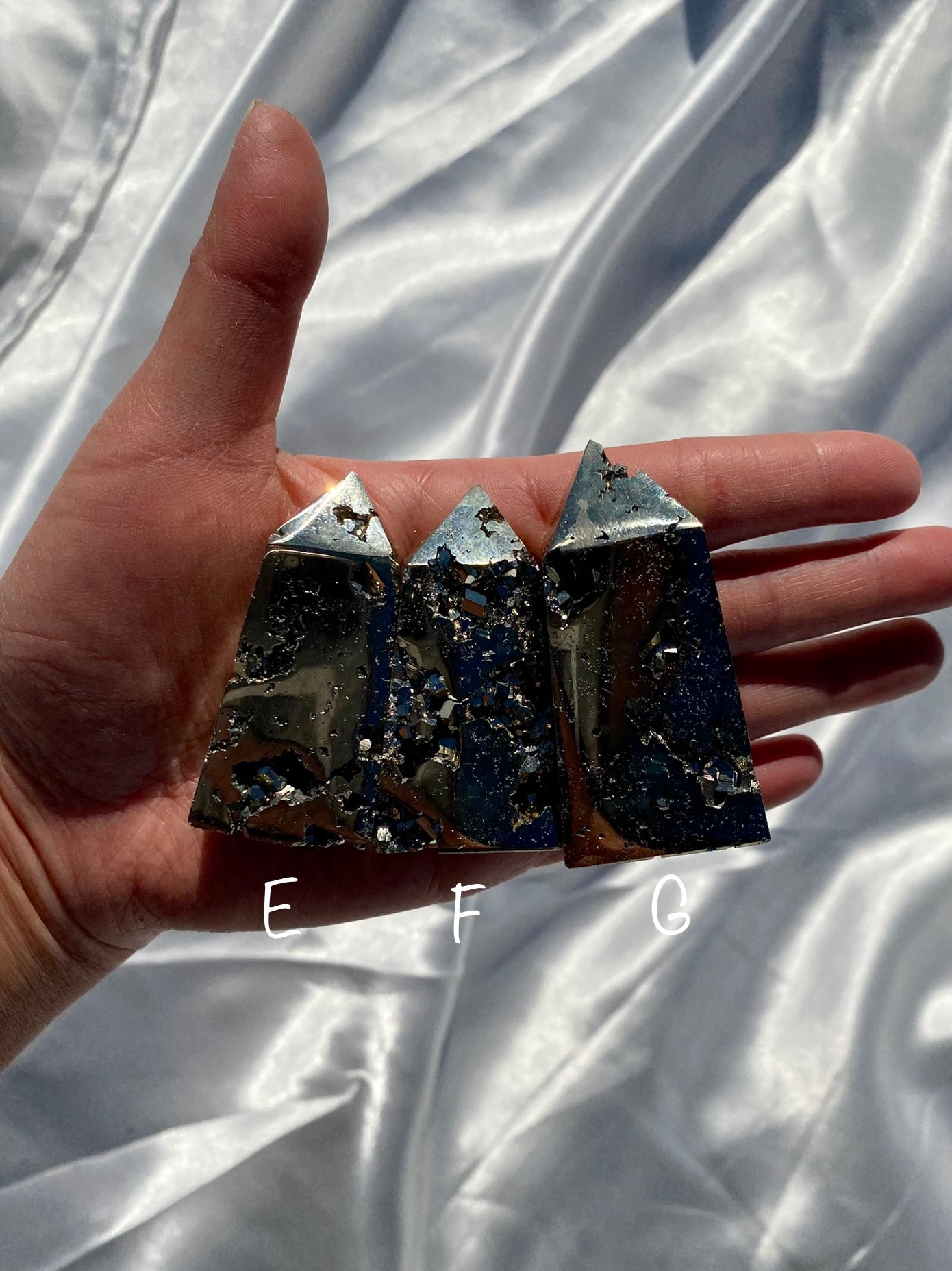 Small Pyrite Druzy Towers