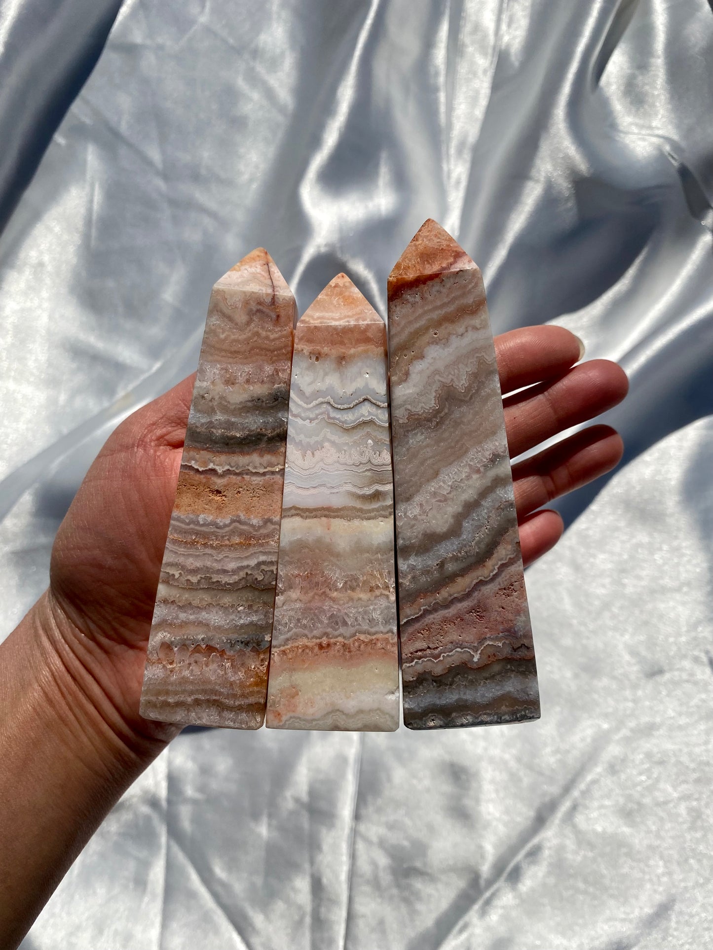 Pink Lace Agate Towers