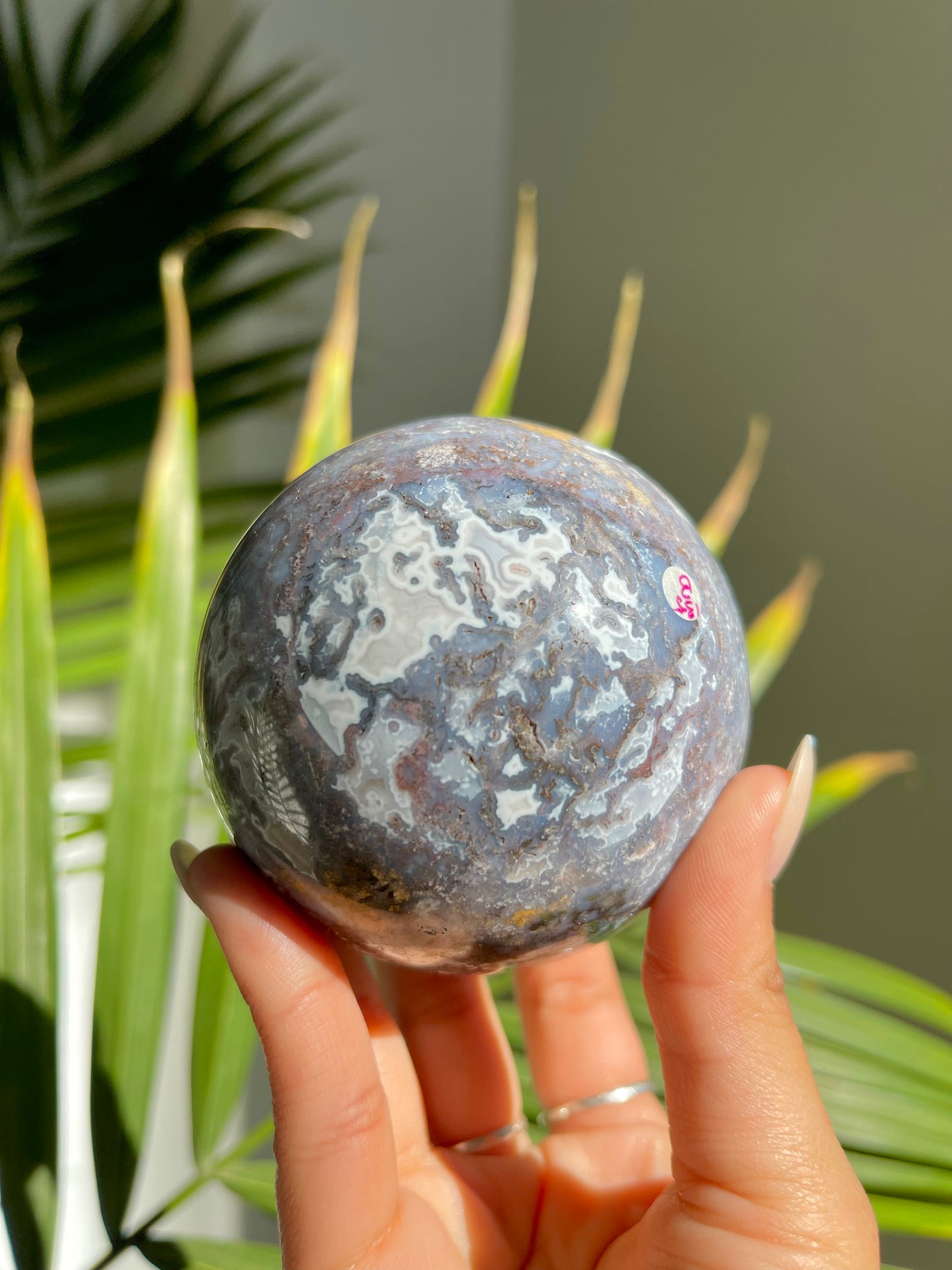 Purple Moss Agate sphere