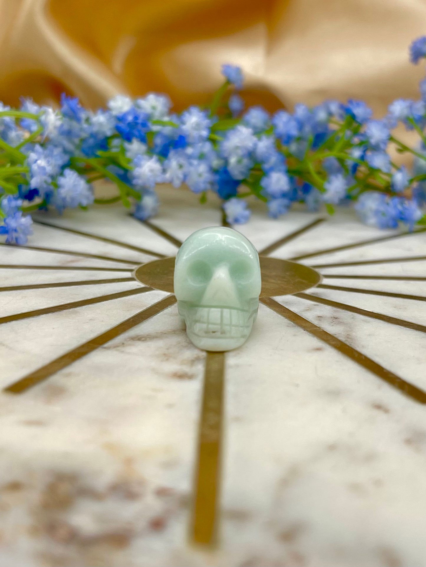Amazonite MINI Skull Carving