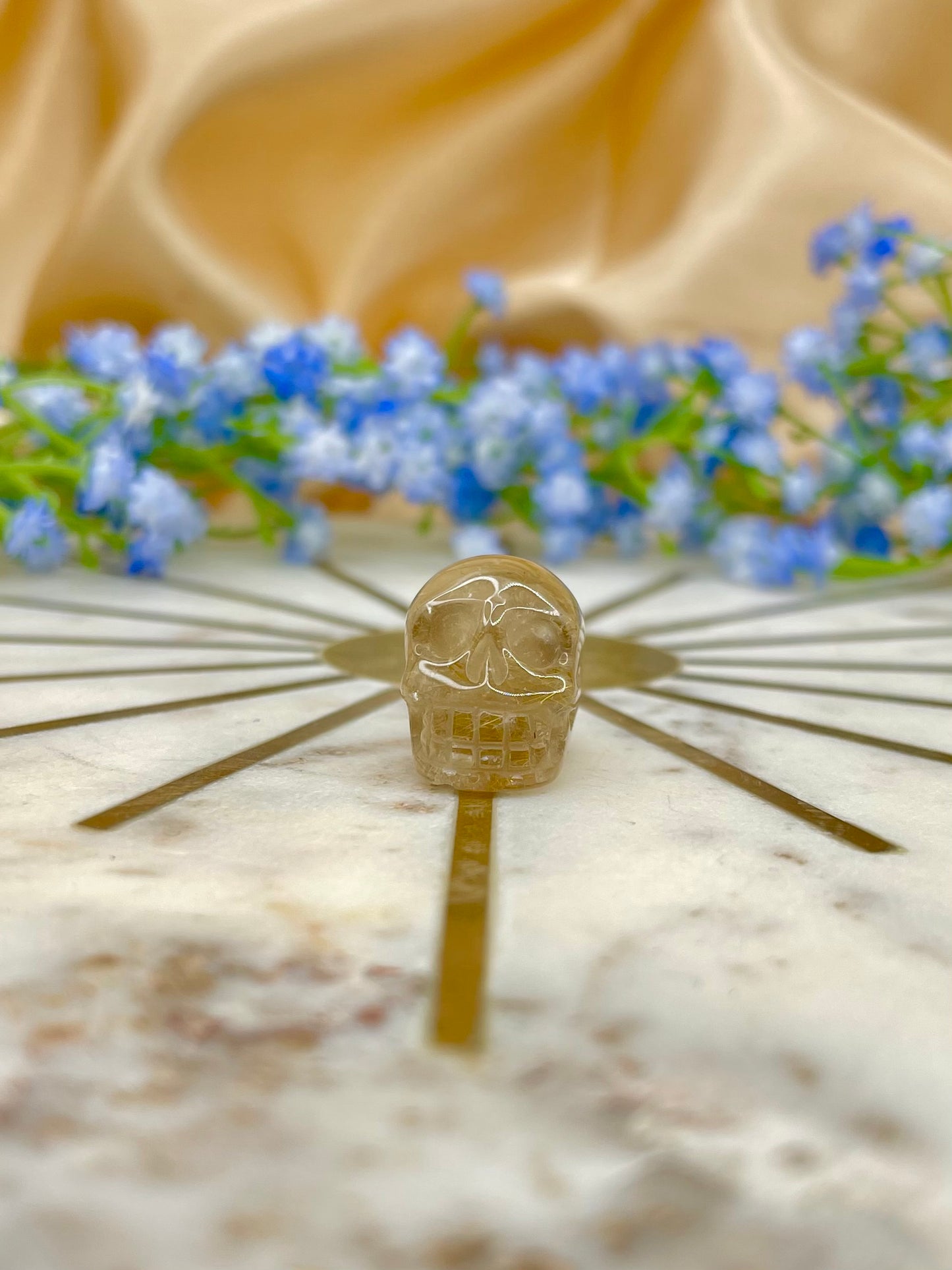 Rutile Quartz MINI Skull