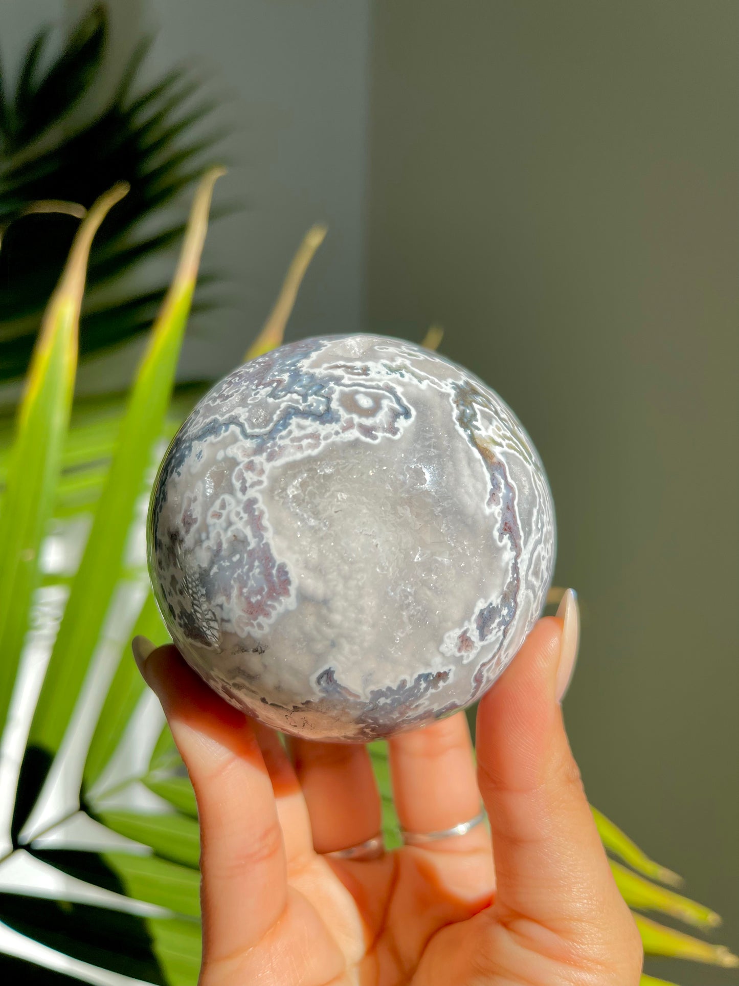 Purple Moss Agate Sphere