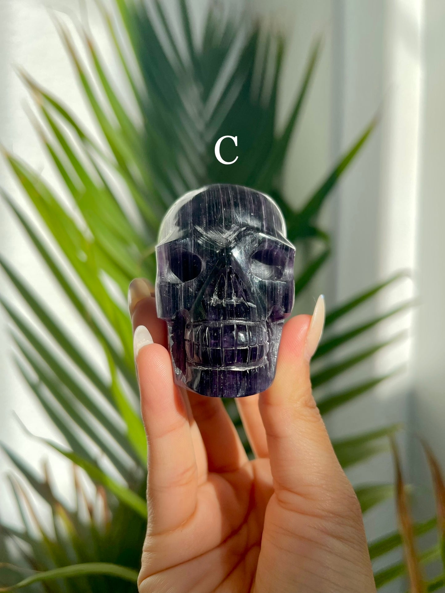 Mica Lepidolite Skull