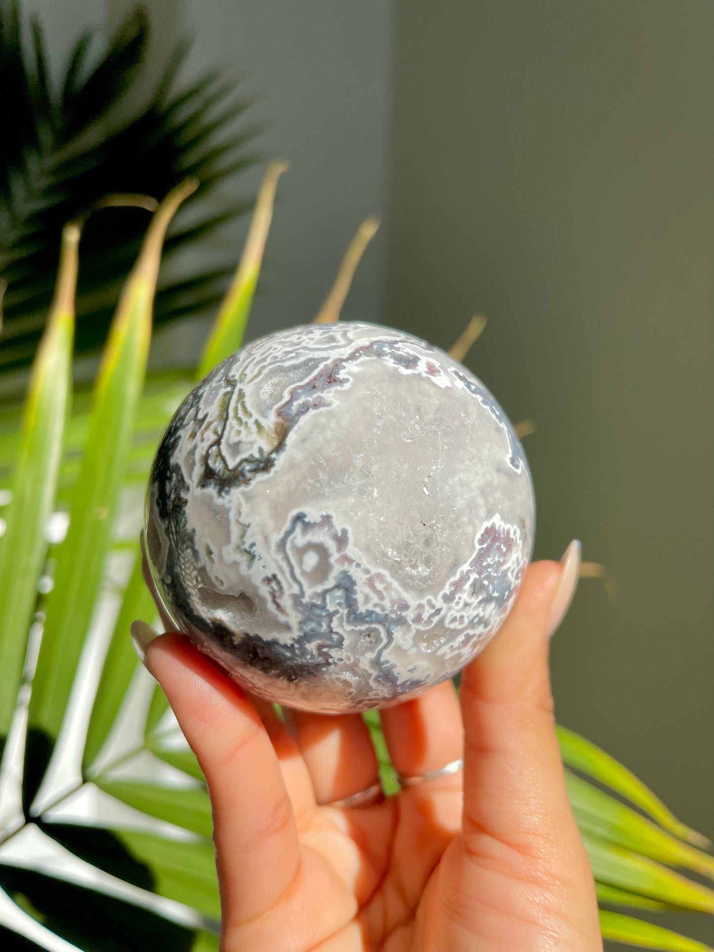 Purple Moss Agate Sphere