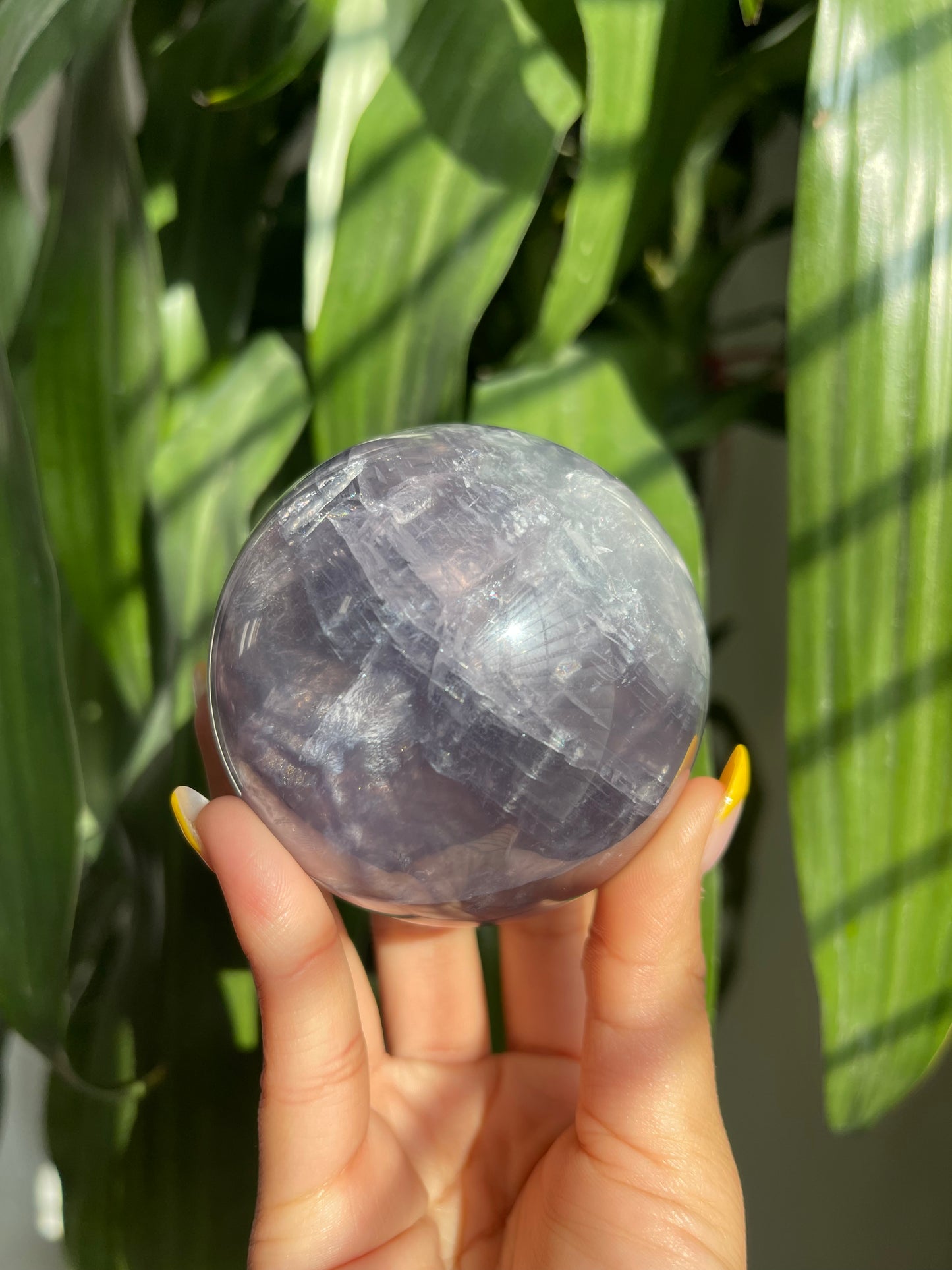 Purple Fluorite Sphere W/ Mica