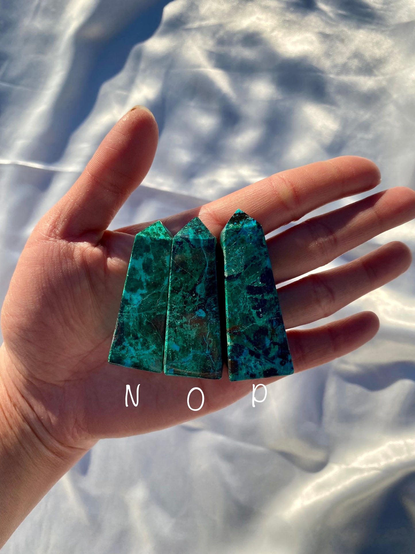 Chrysocolla MINI Towers