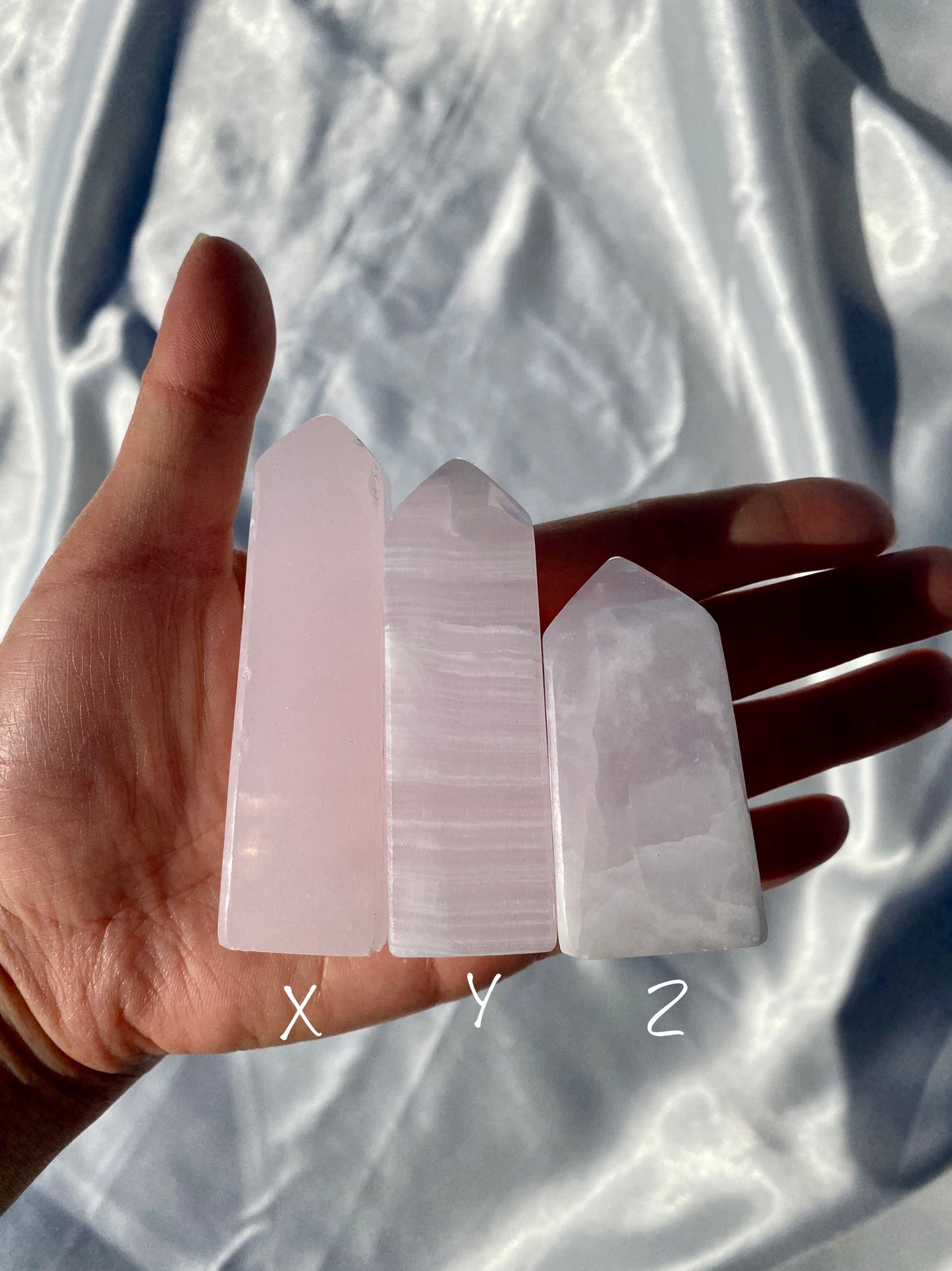 Pink Mangano Calcite Towers