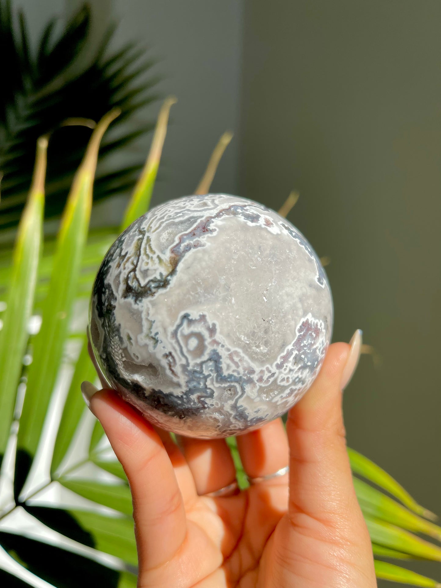 Purple Moss Agate Sphere