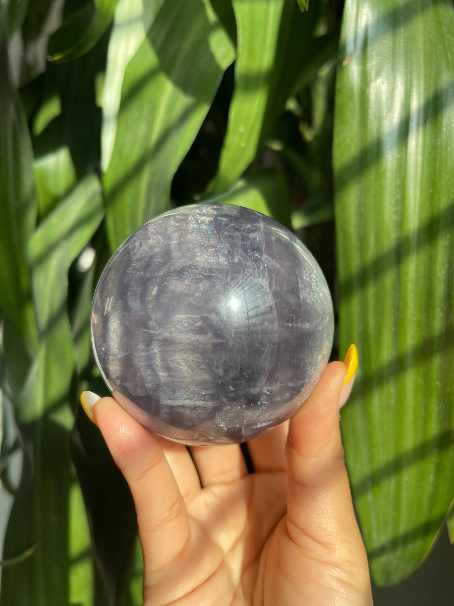 Purple Fluorite Sphere W/ Mica
