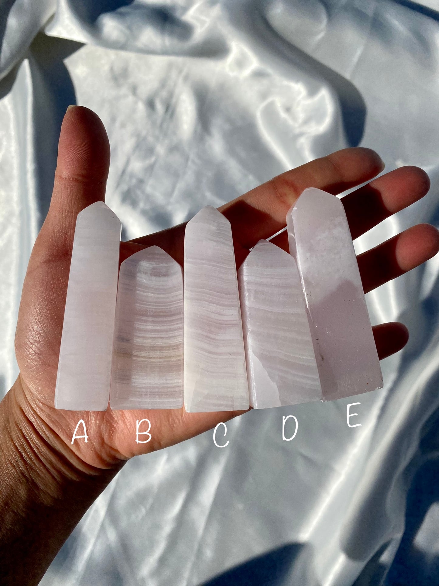 Pink Mangano Calcite Towers