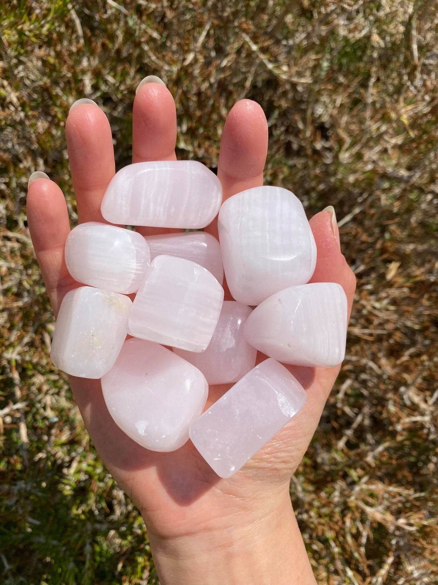 Pink Mangano Calcite Tumble Stone