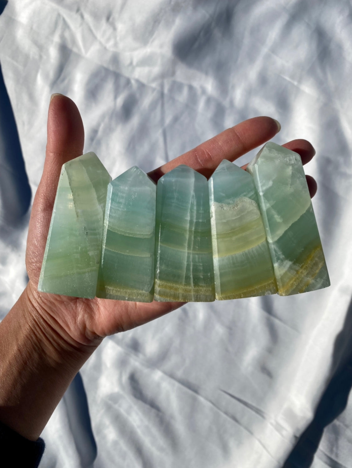 Pistachio Calcite Towers