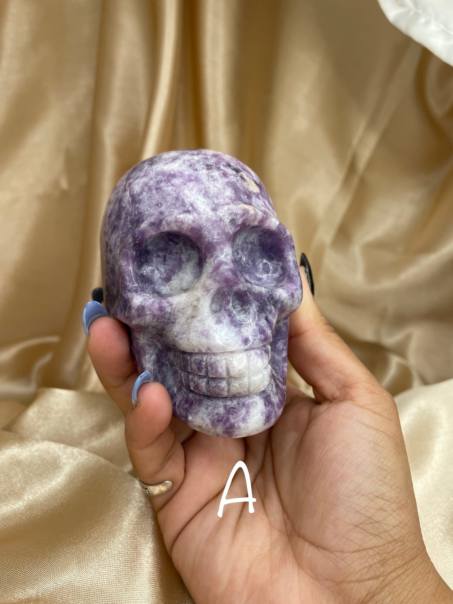 Lepidolite Skull